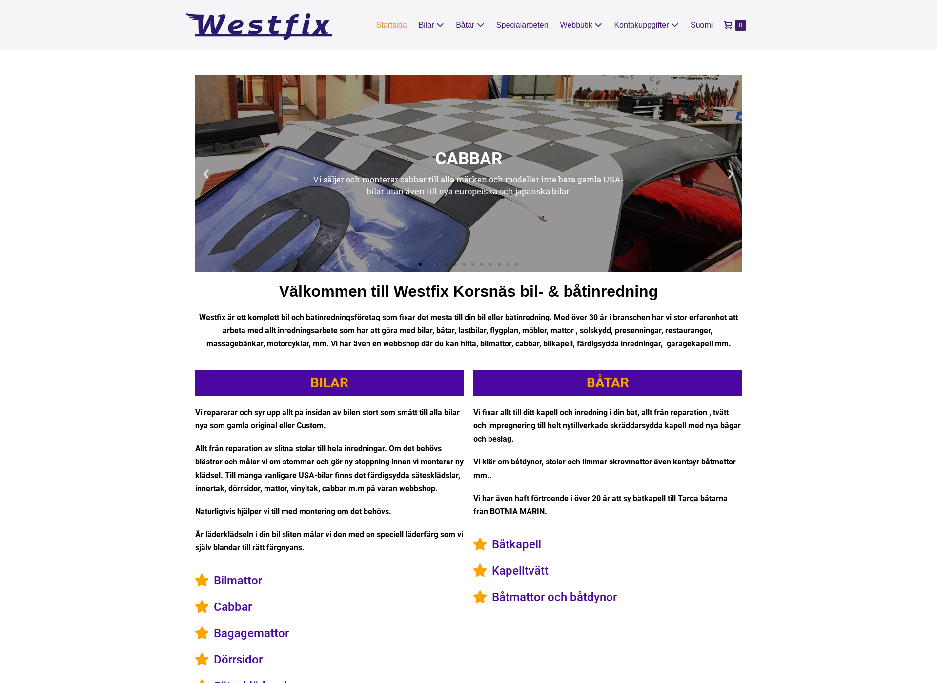 Screenshot for westfix.fi