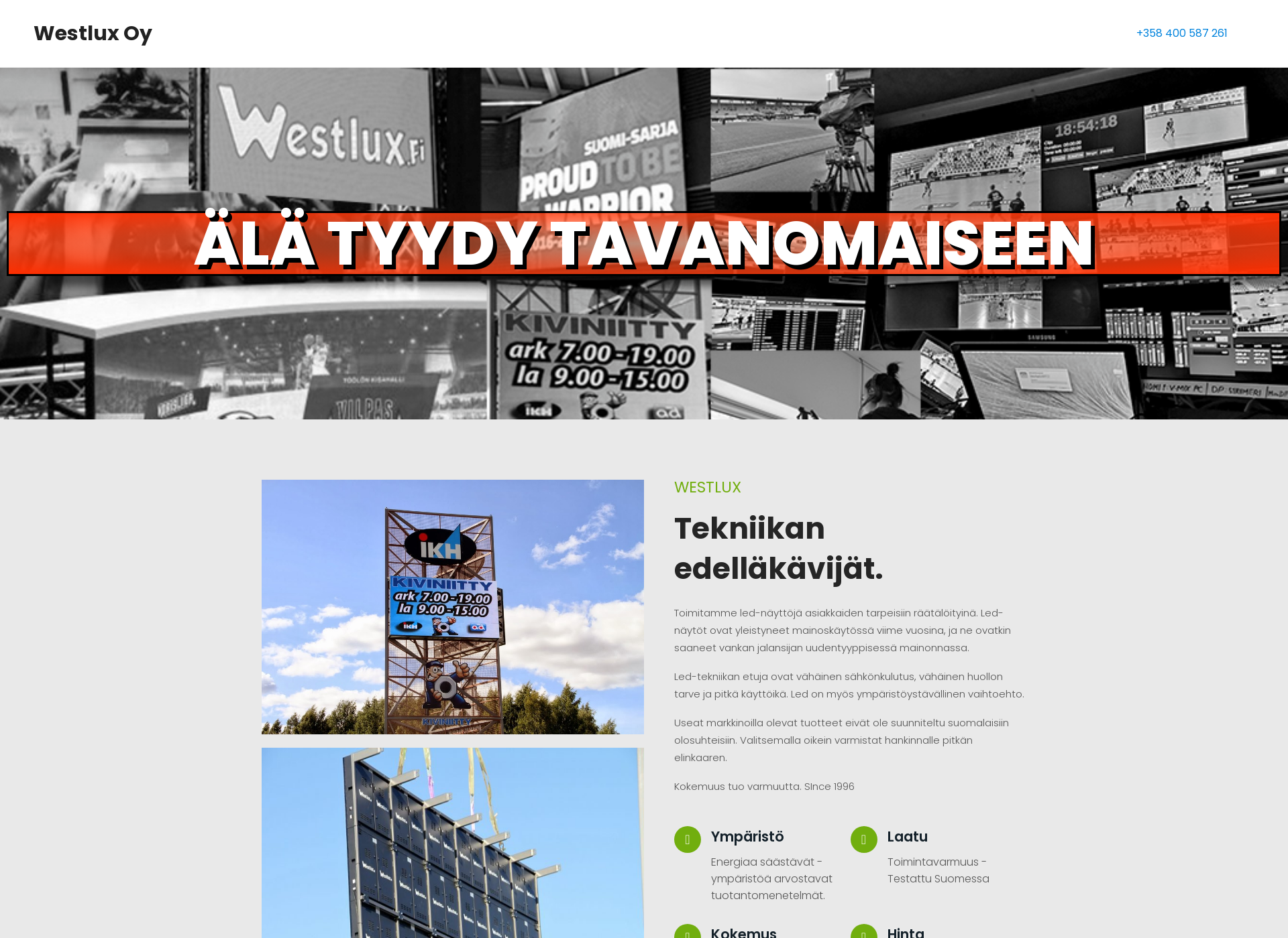 Screenshot for westlux.fi