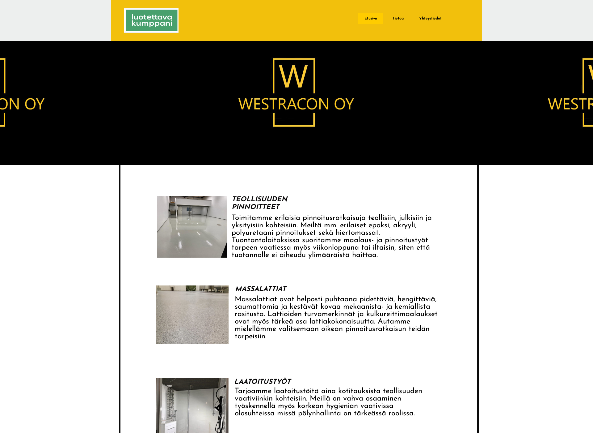 Screenshot for westracon.fi