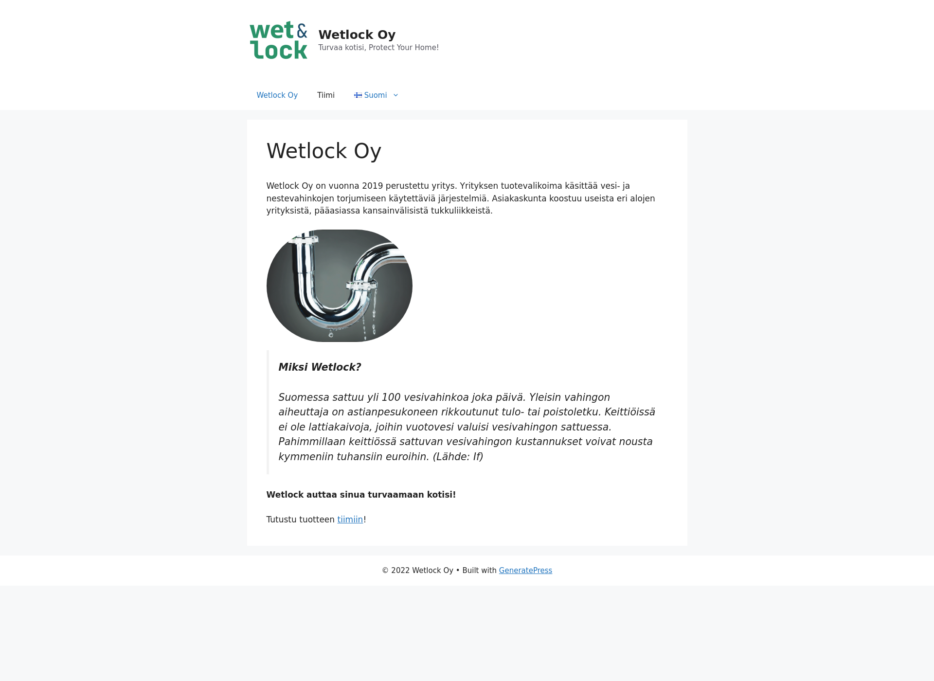 Screenshot for wet-lock.fi