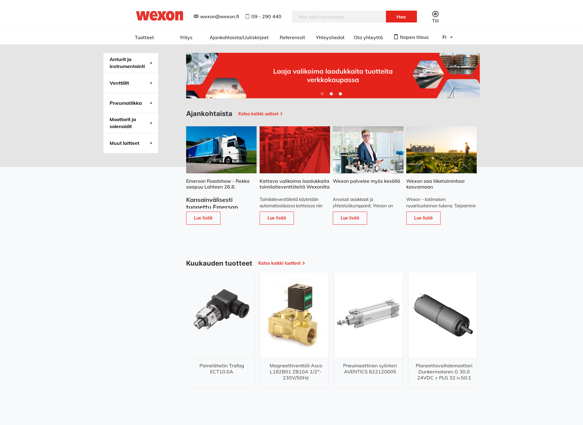 Screenshot for wexon.fi