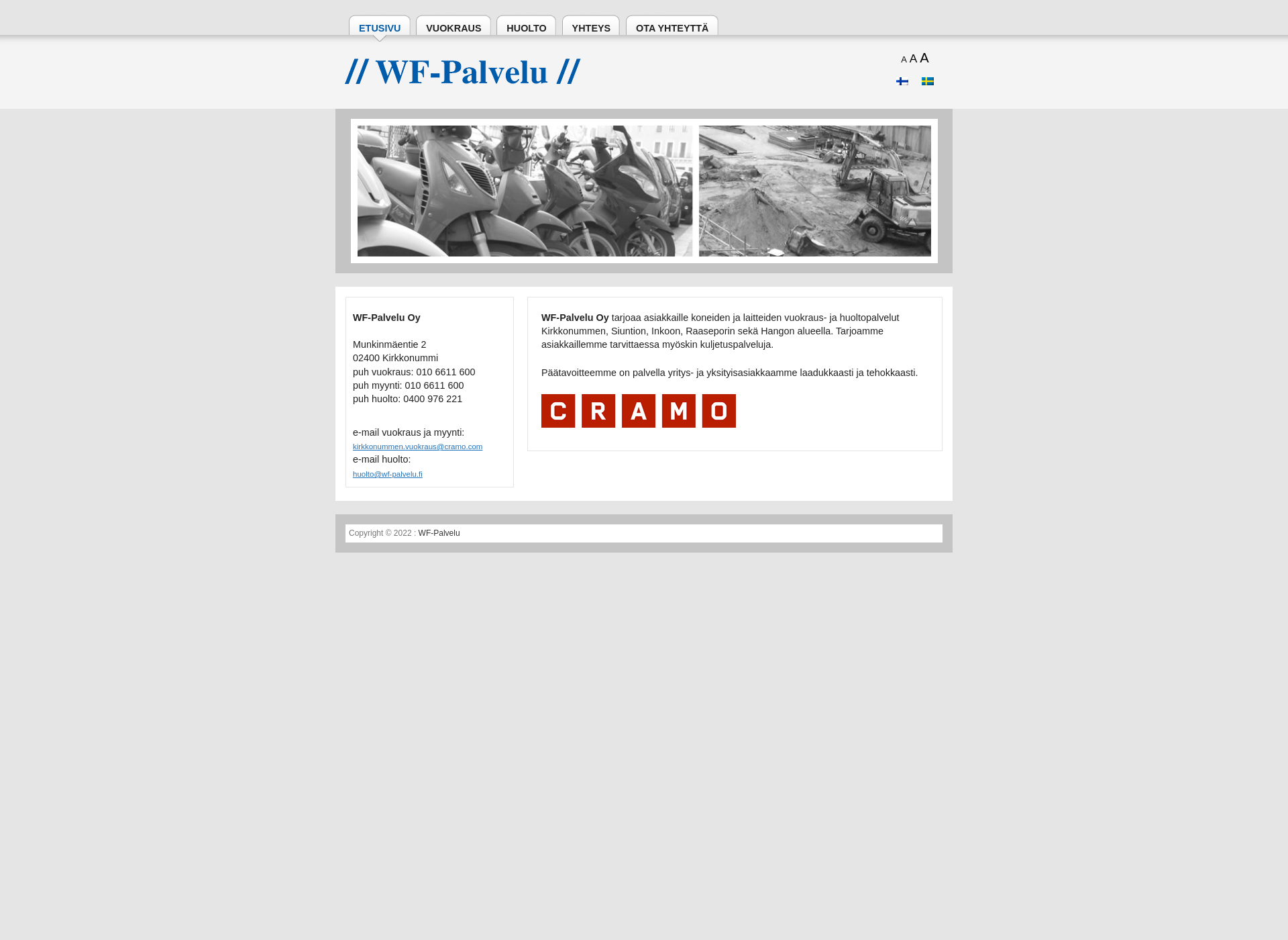 Screenshot for wf-palvelu.fi