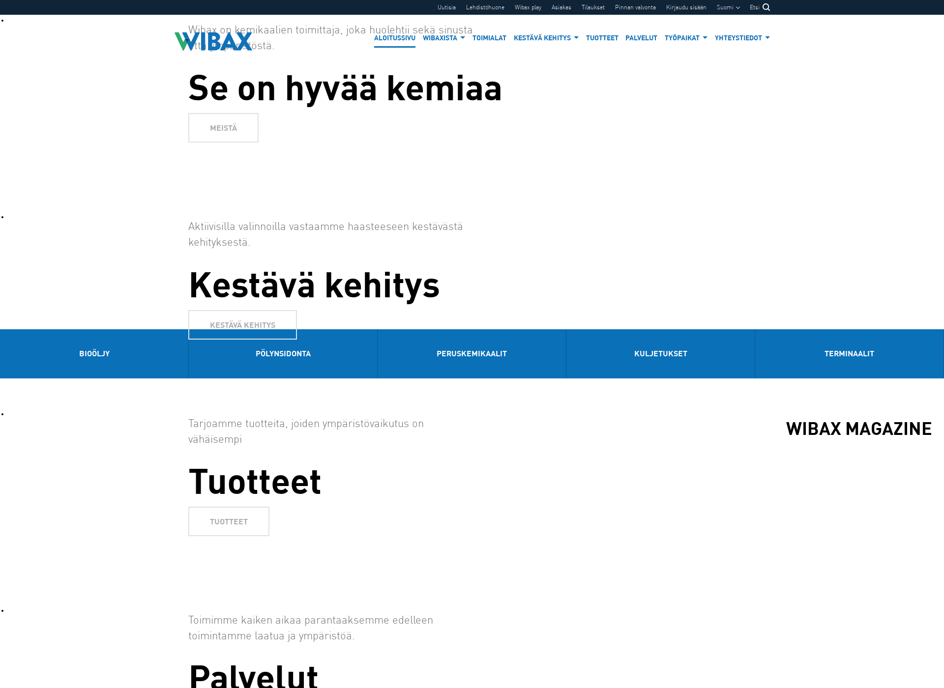 Screenshot for wibax.fi