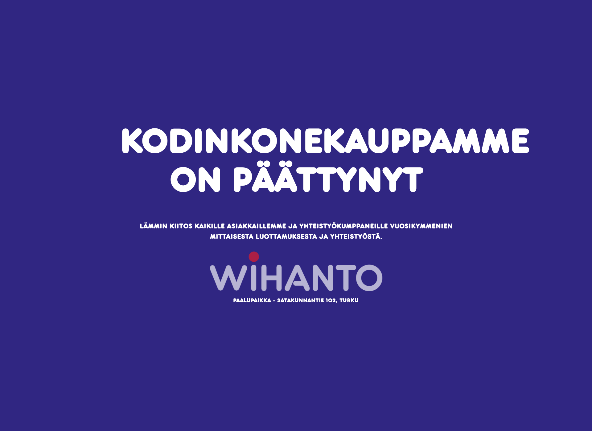 Skärmdump för wihanto.fi