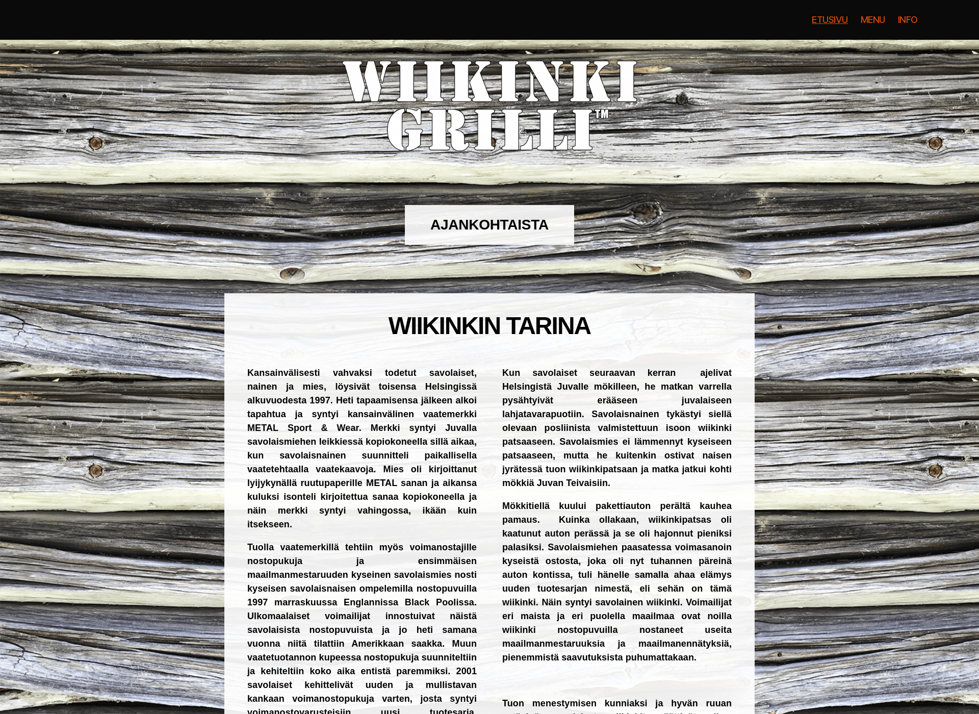 Screenshot for wiikinkigrilli.fi