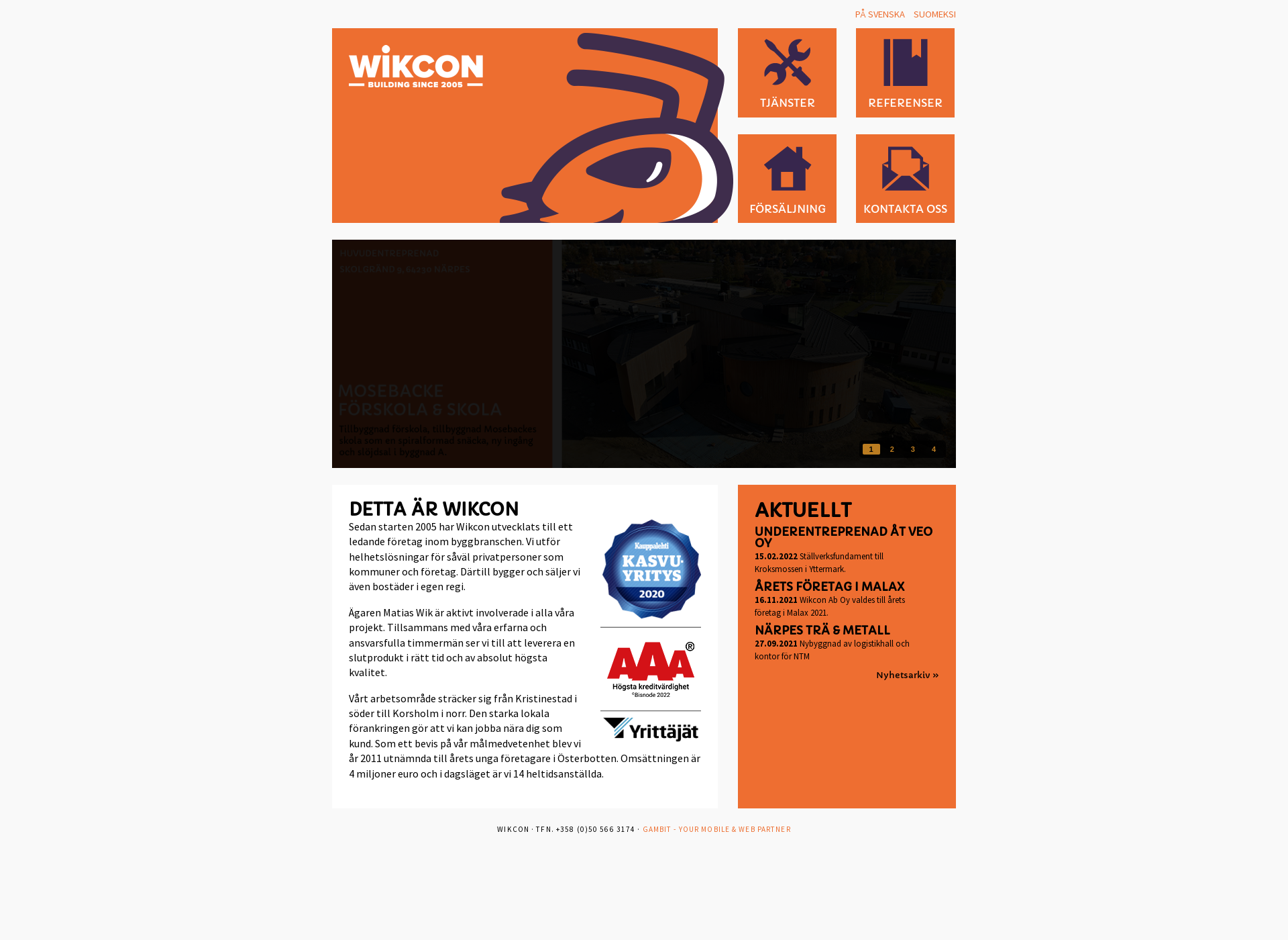 Screenshot for wikcon.fi