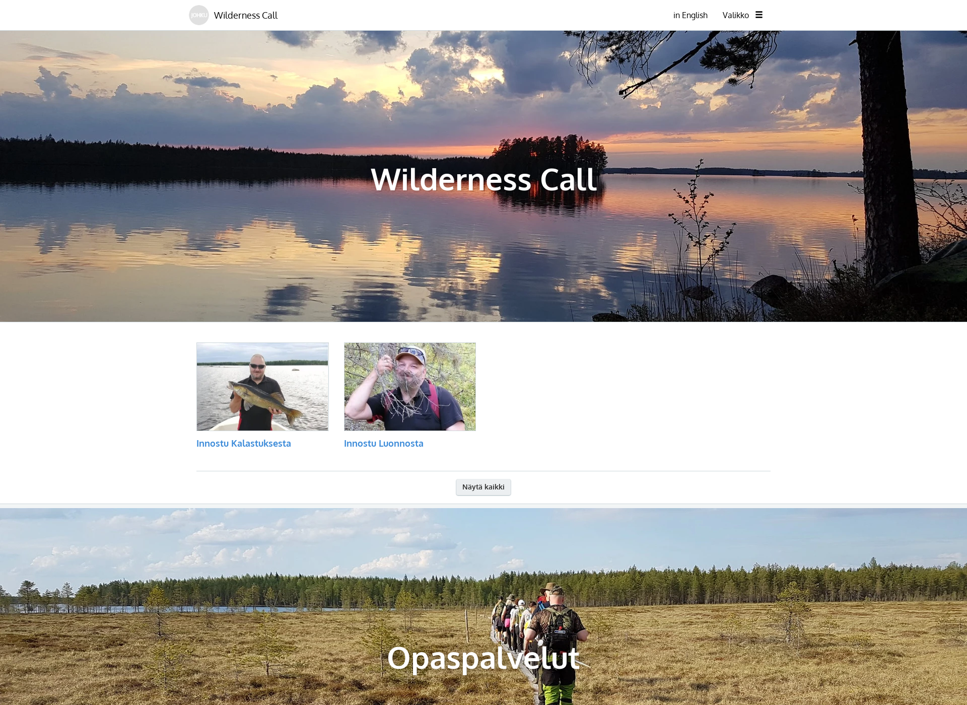 Screenshot for wildernesscall.fi
