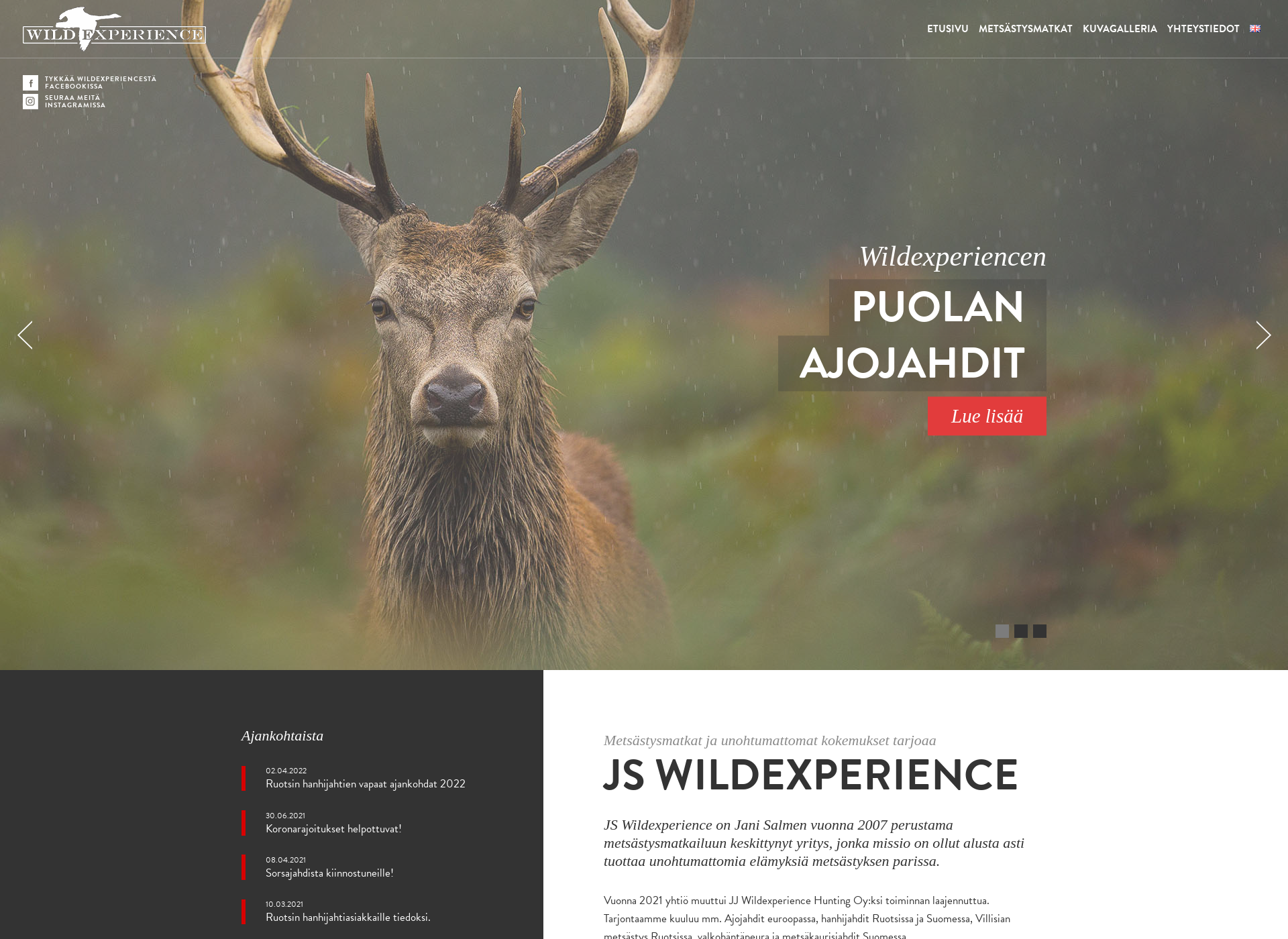 Screenshot for wildexperience.fi
