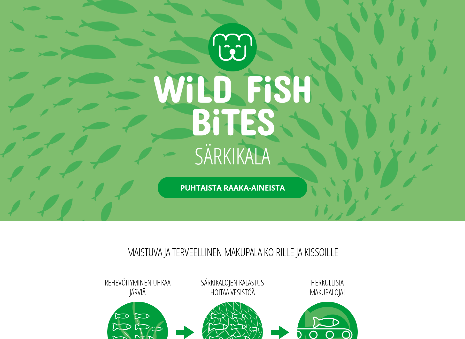 Skärmdump för wildfishbites.fi