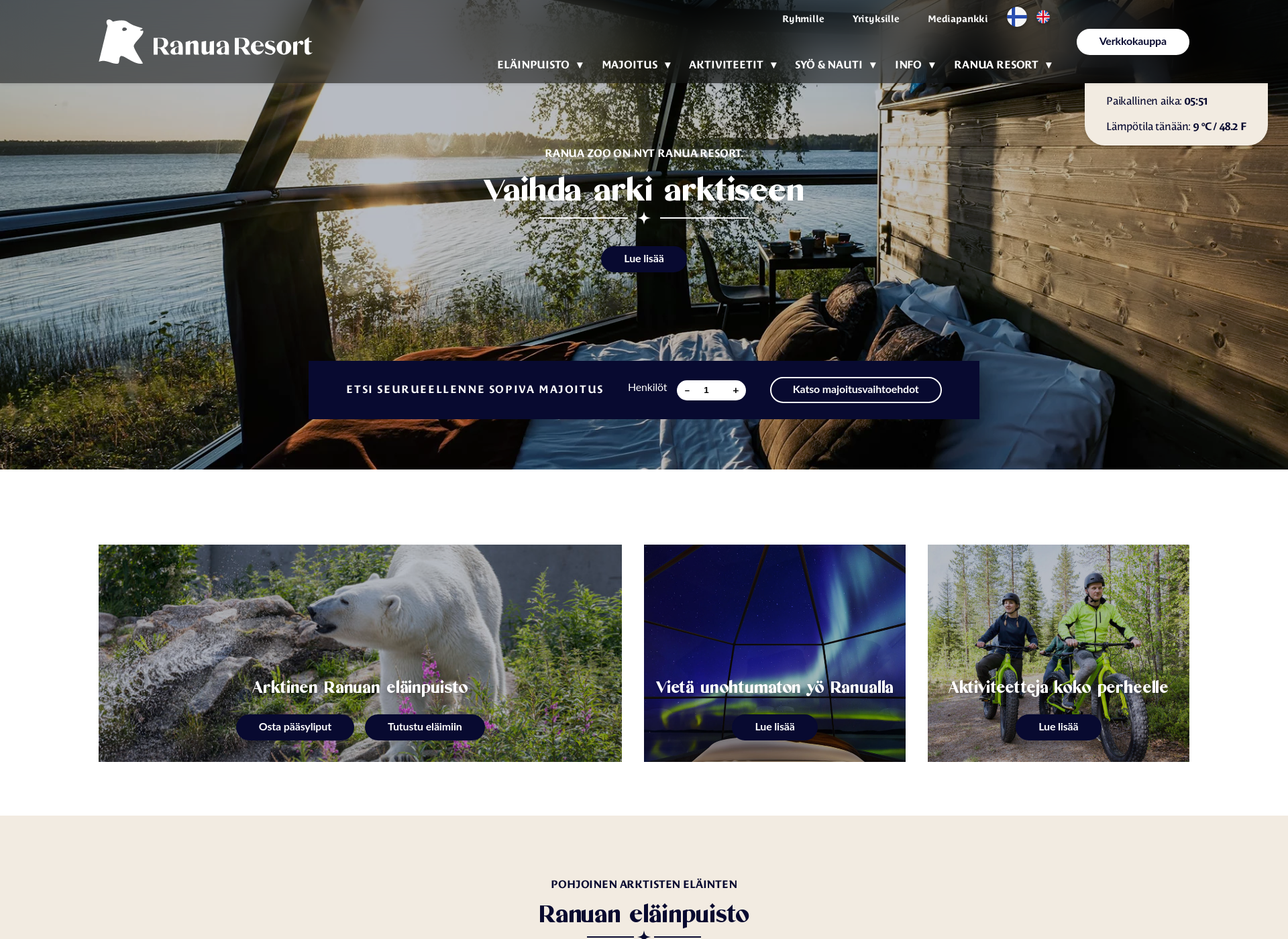 Screenshot for wildlifesafaris.fi
