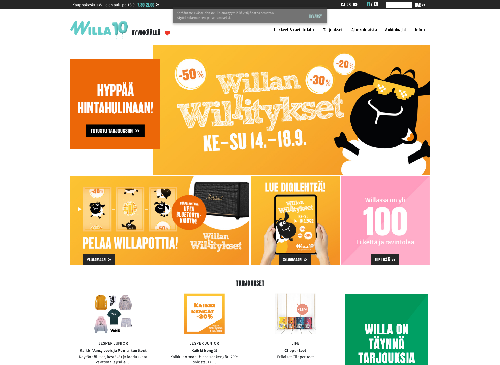 Screenshot for willitykset.fi