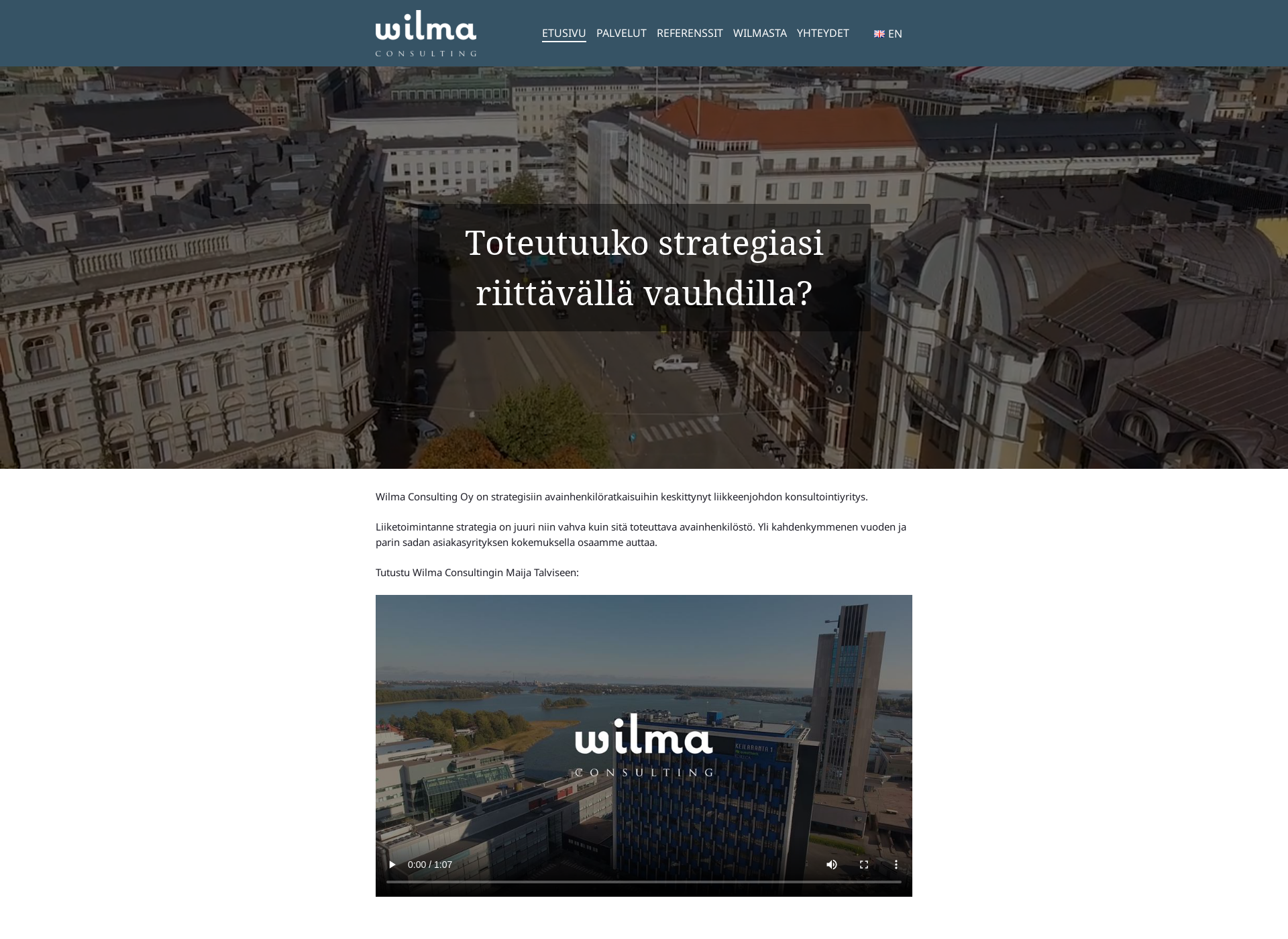 Screenshot for wilmaconsulting.fi