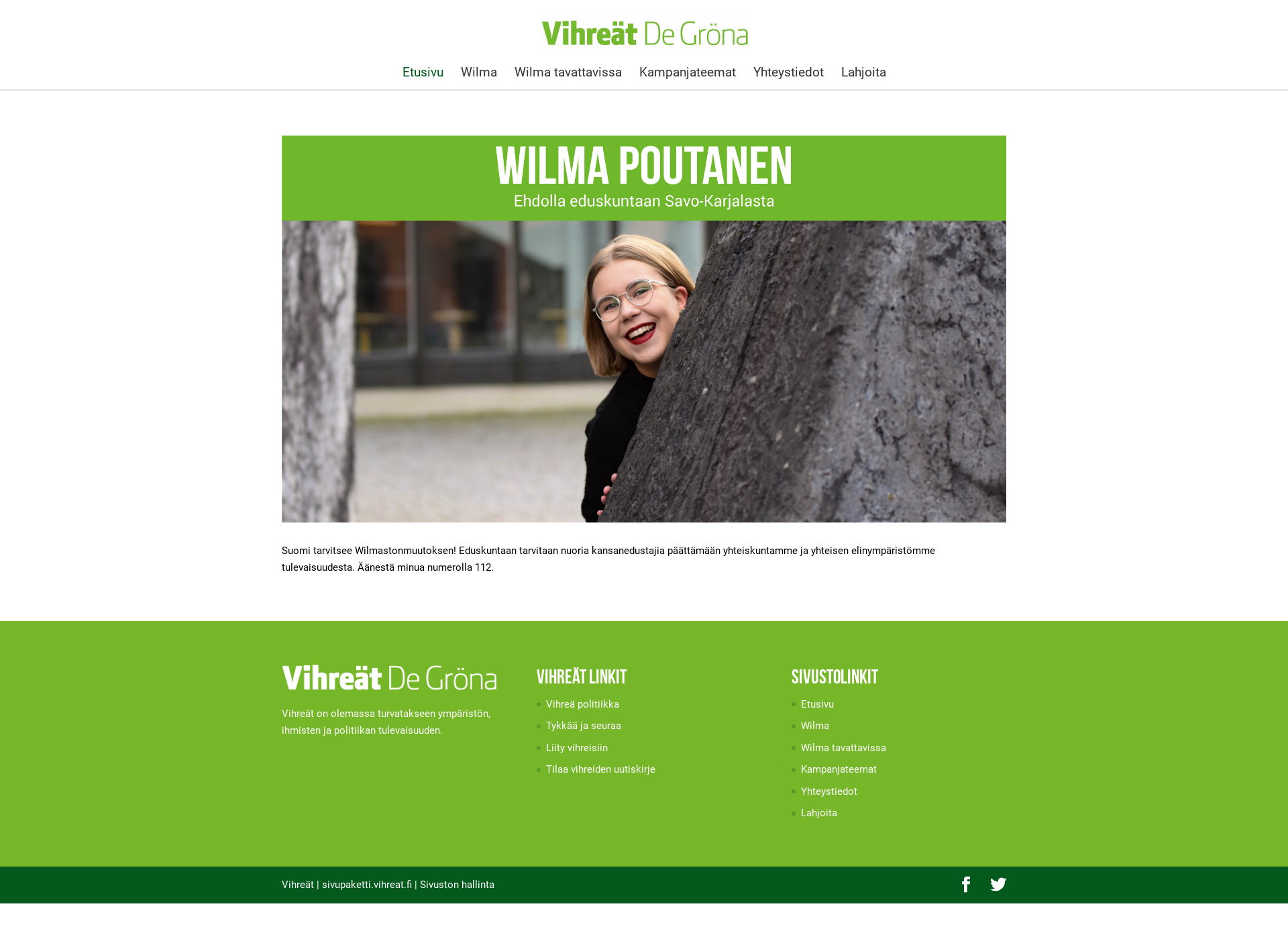 Screenshot for wilmapoutanen.fi
