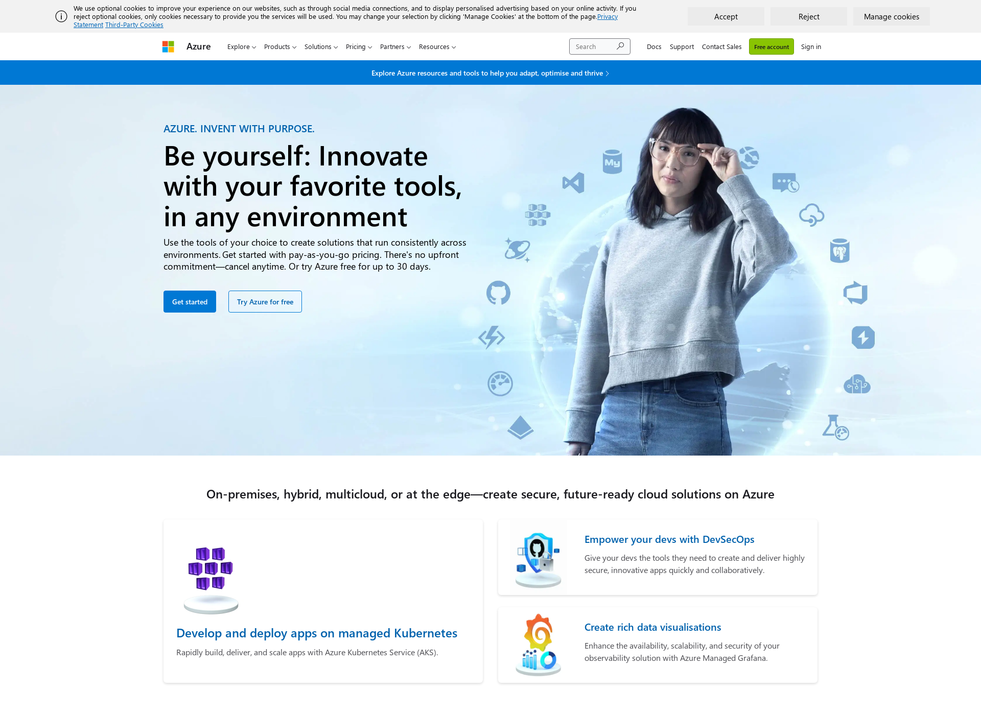 Screenshot for windowsazure.fi