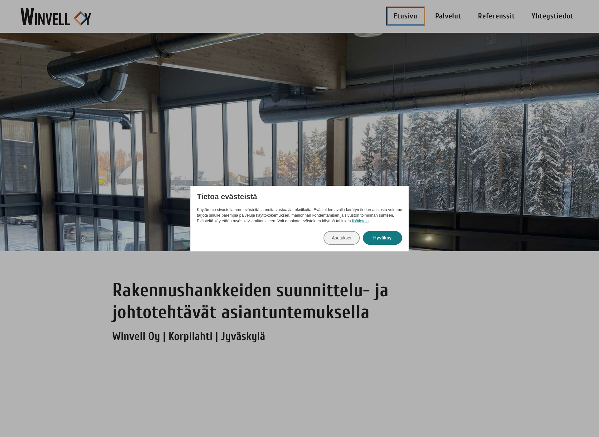 Skärmdump för winvell.fi