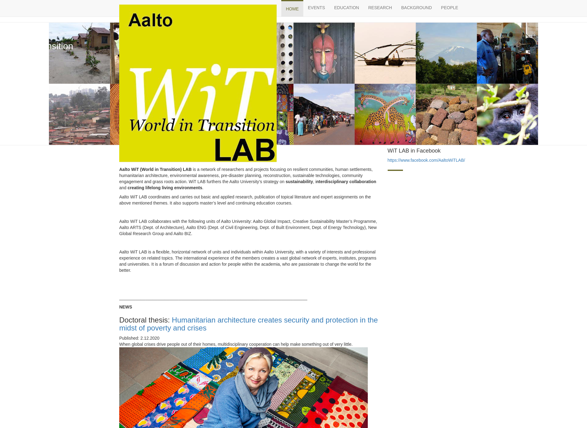 Skärmdump för witlab.fi