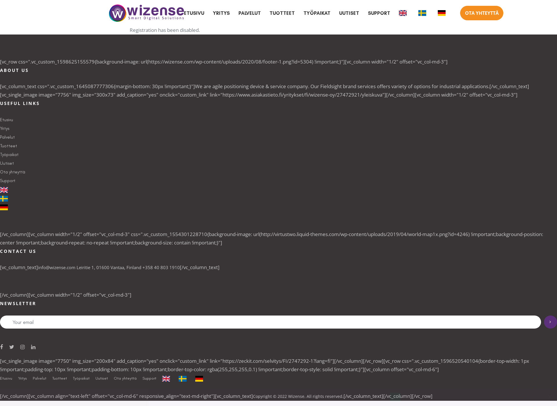 Screenshot for wizense.fi