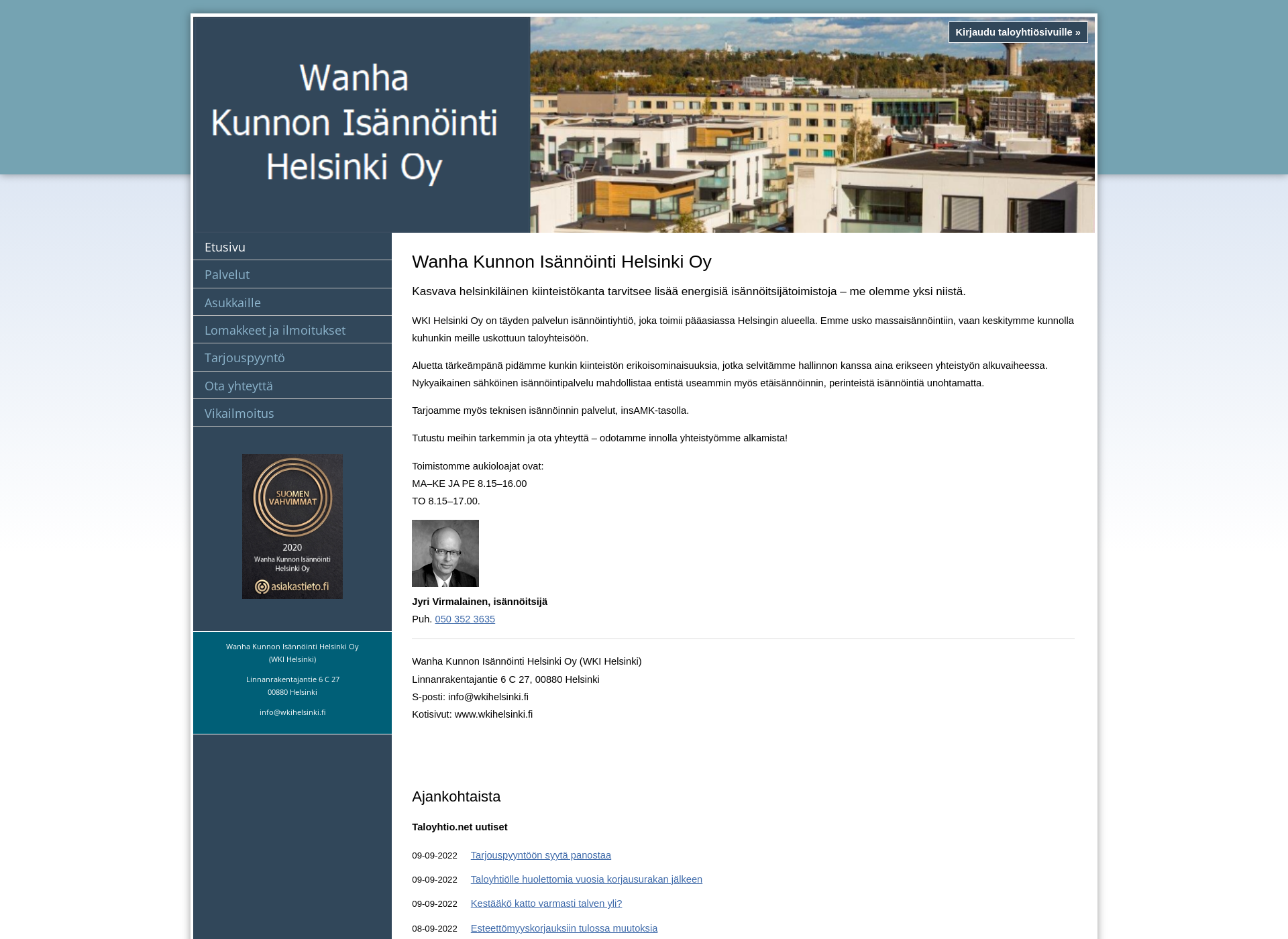 Screenshot for wkihelsinki.fi