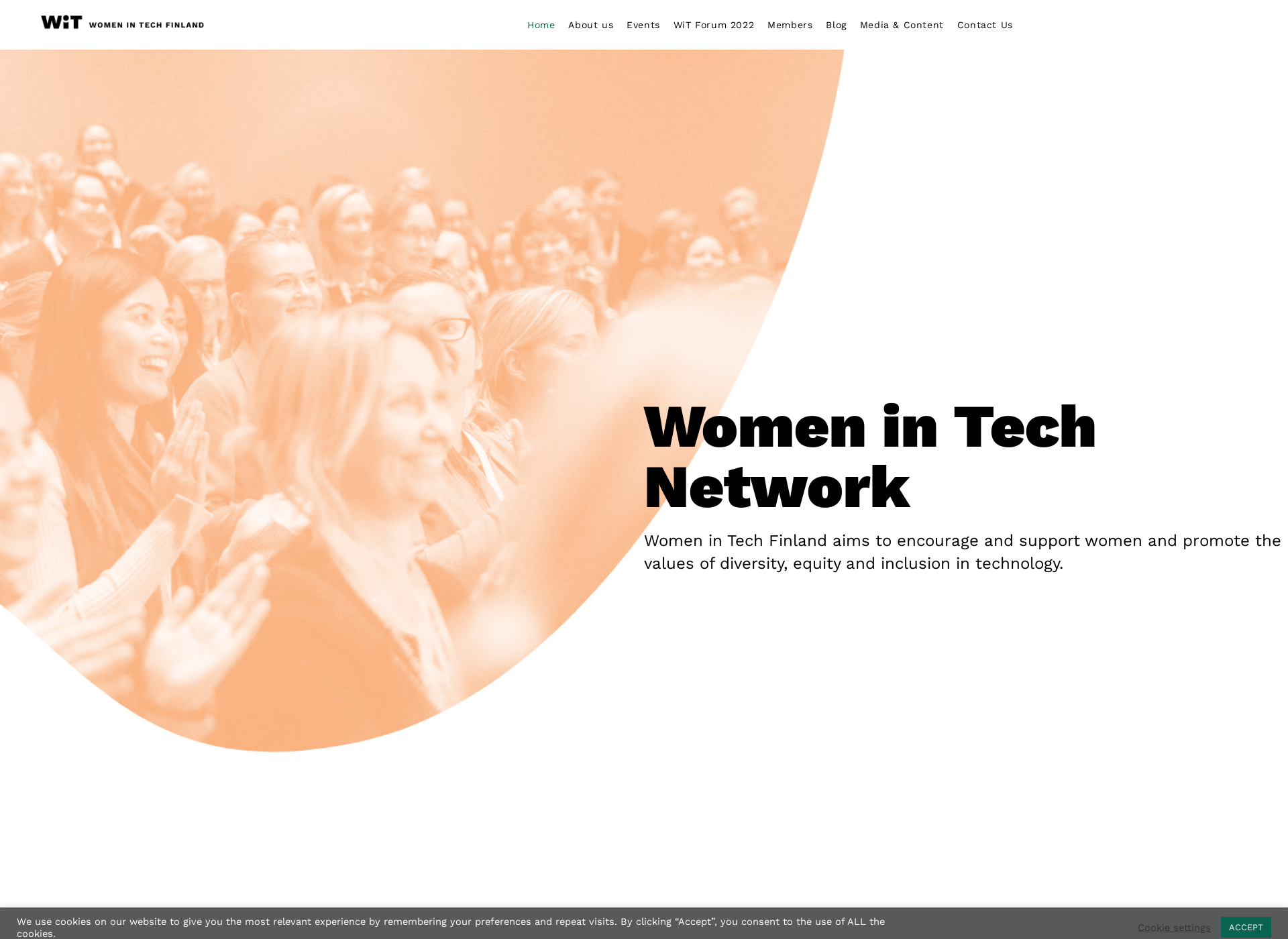 Skärmdump för womenintech.fi