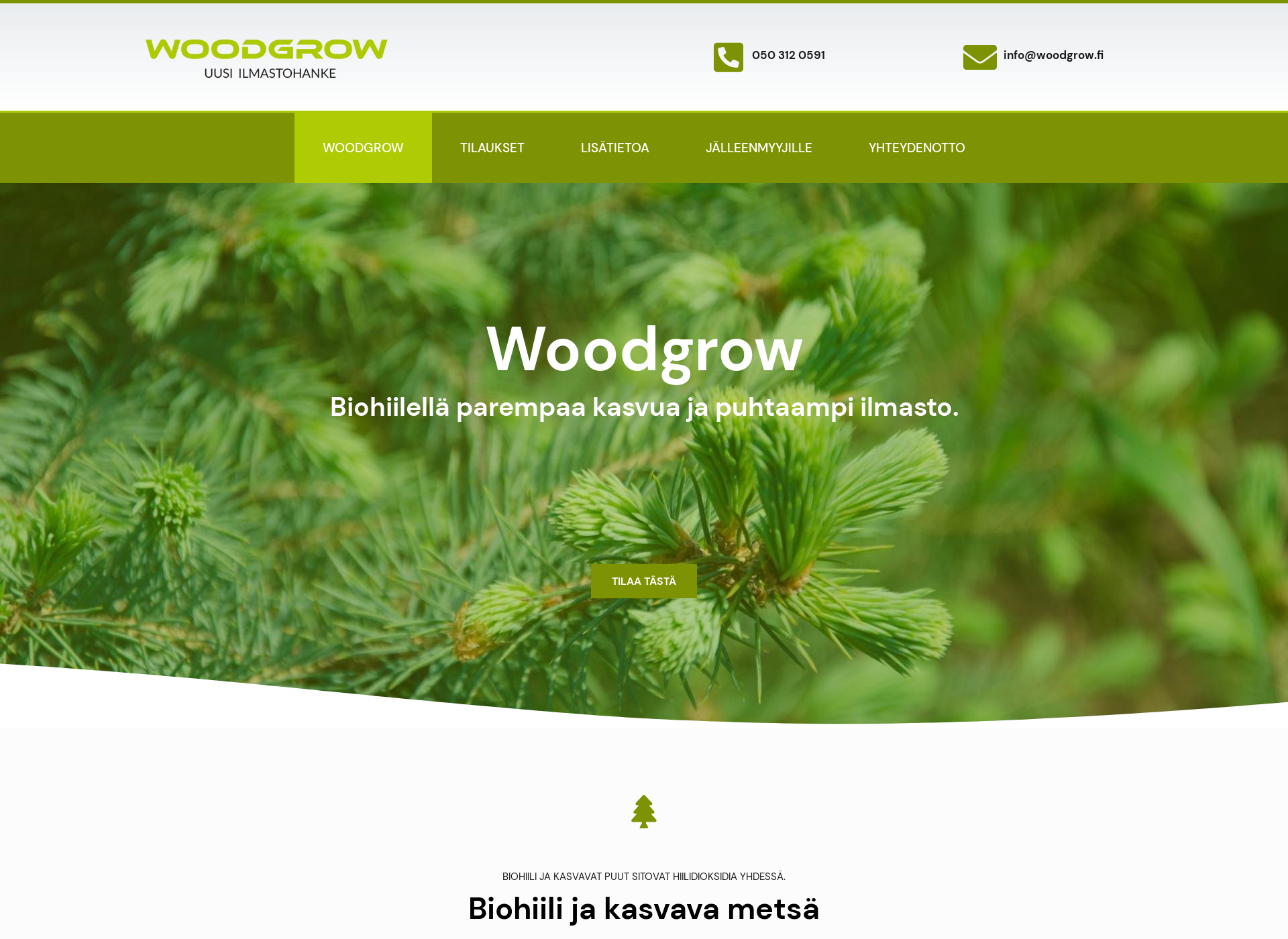 Skärmdump för woodgrow.fi