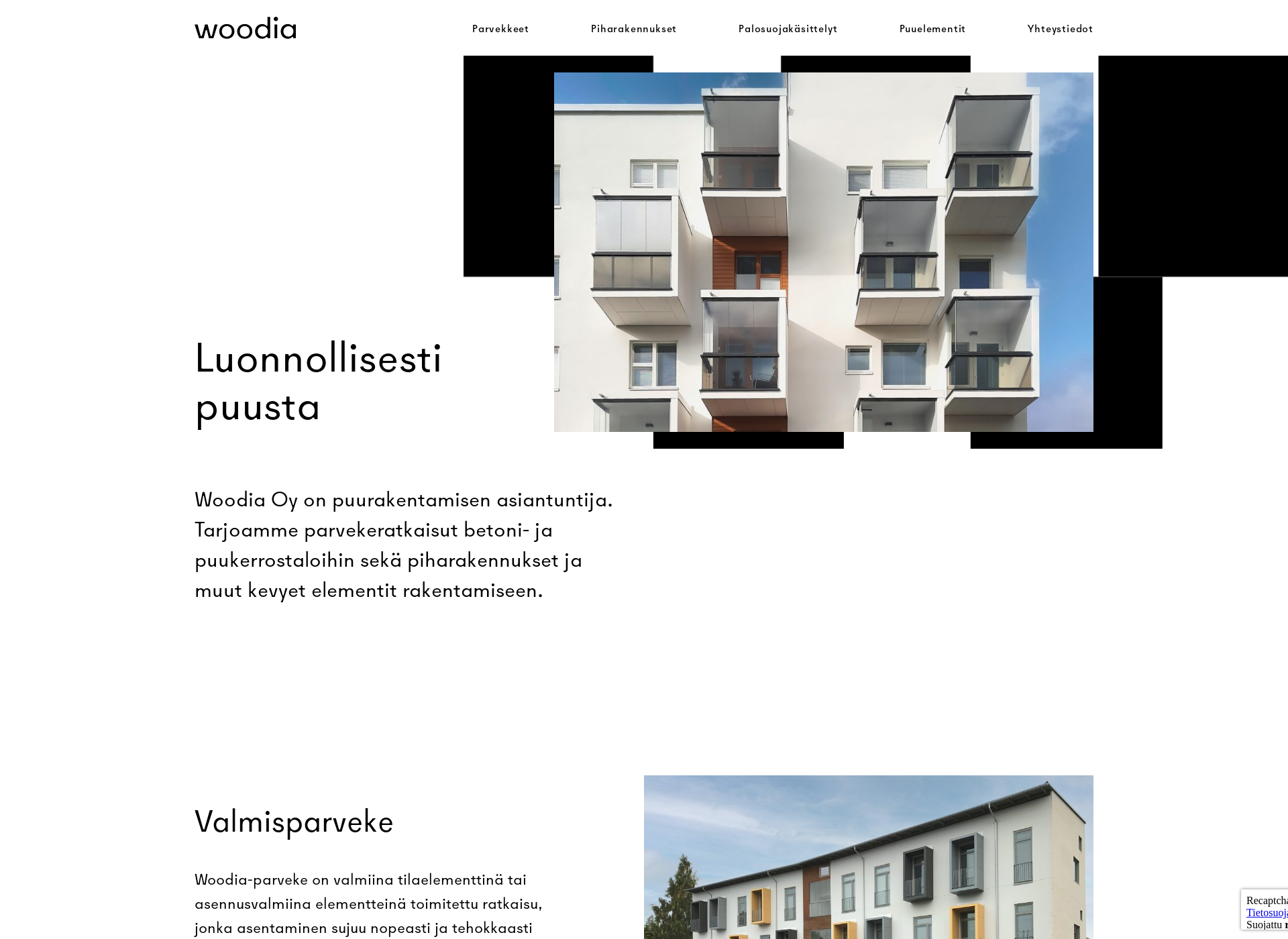 Skärmdump för woodia.fi