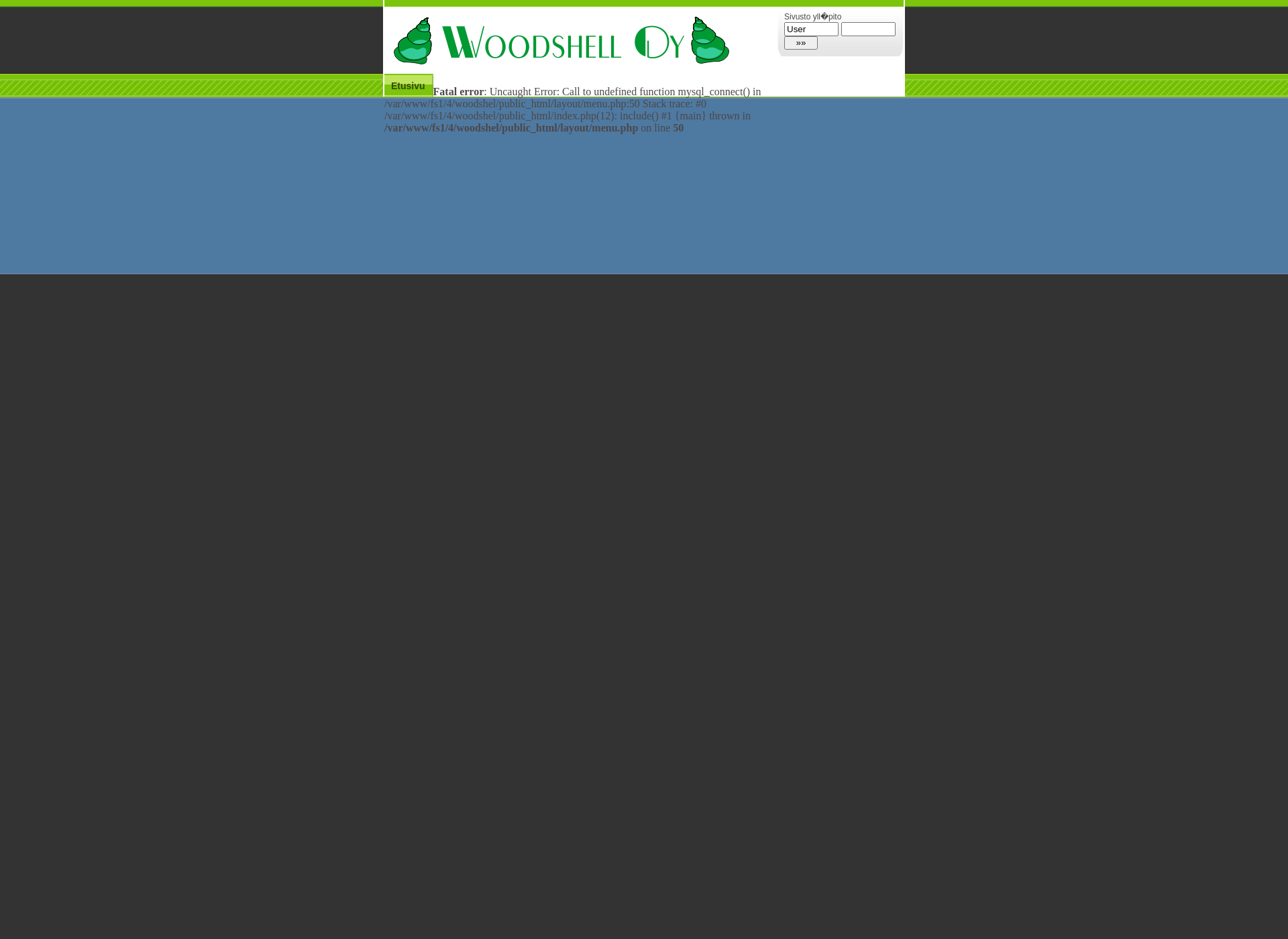 Screenshot for woodshell.fi