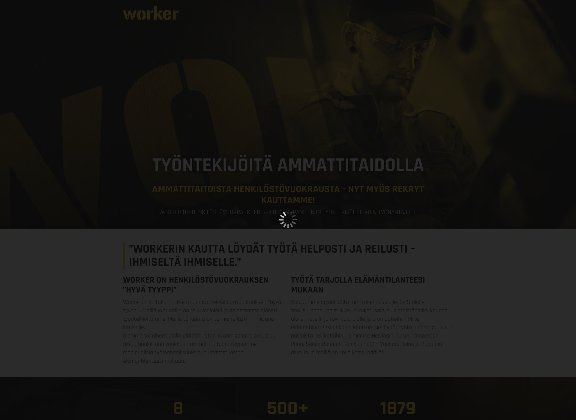 Skärmdump för worker-rekry.fi