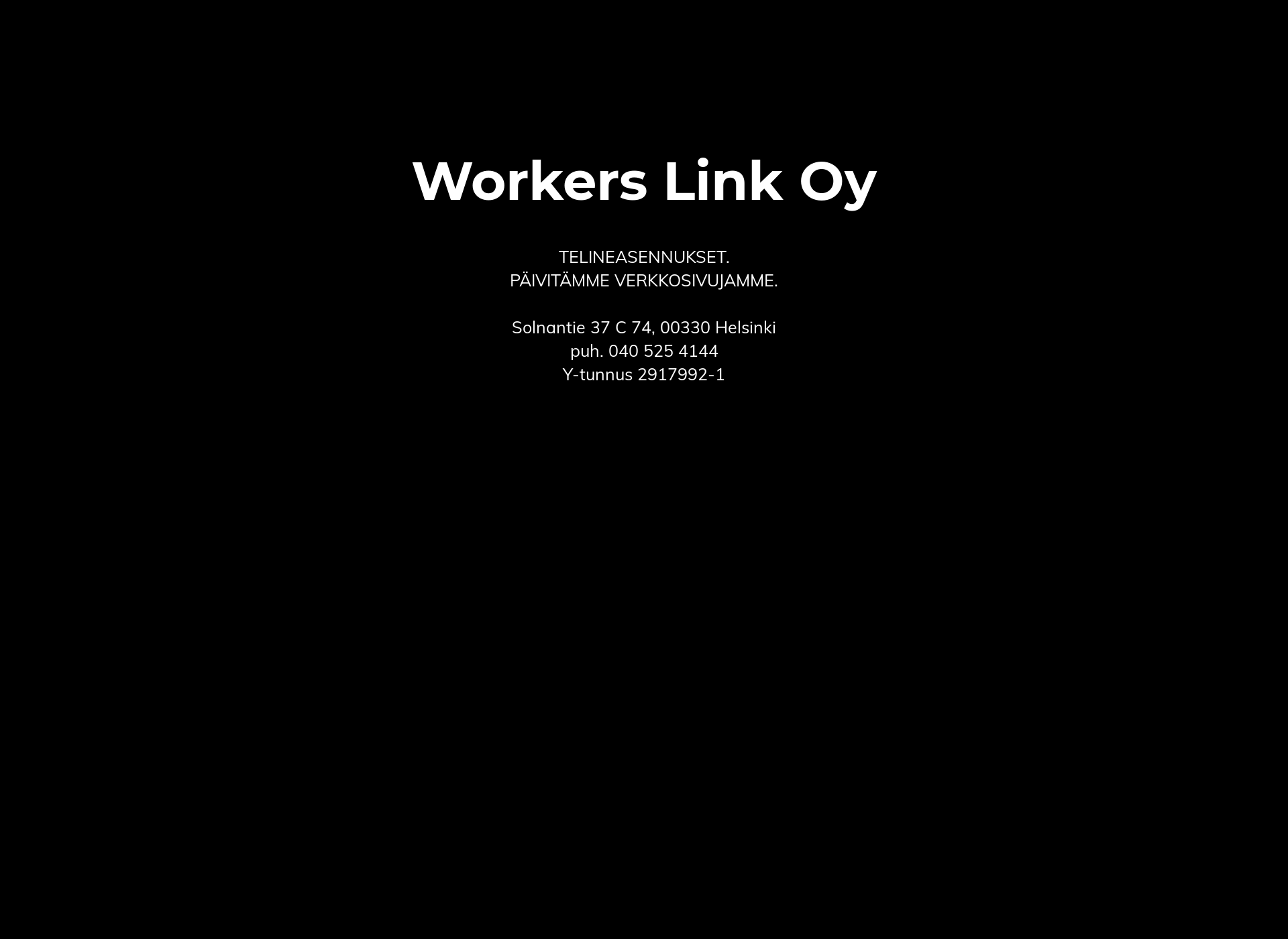 Skärmdump för workerslink.fi