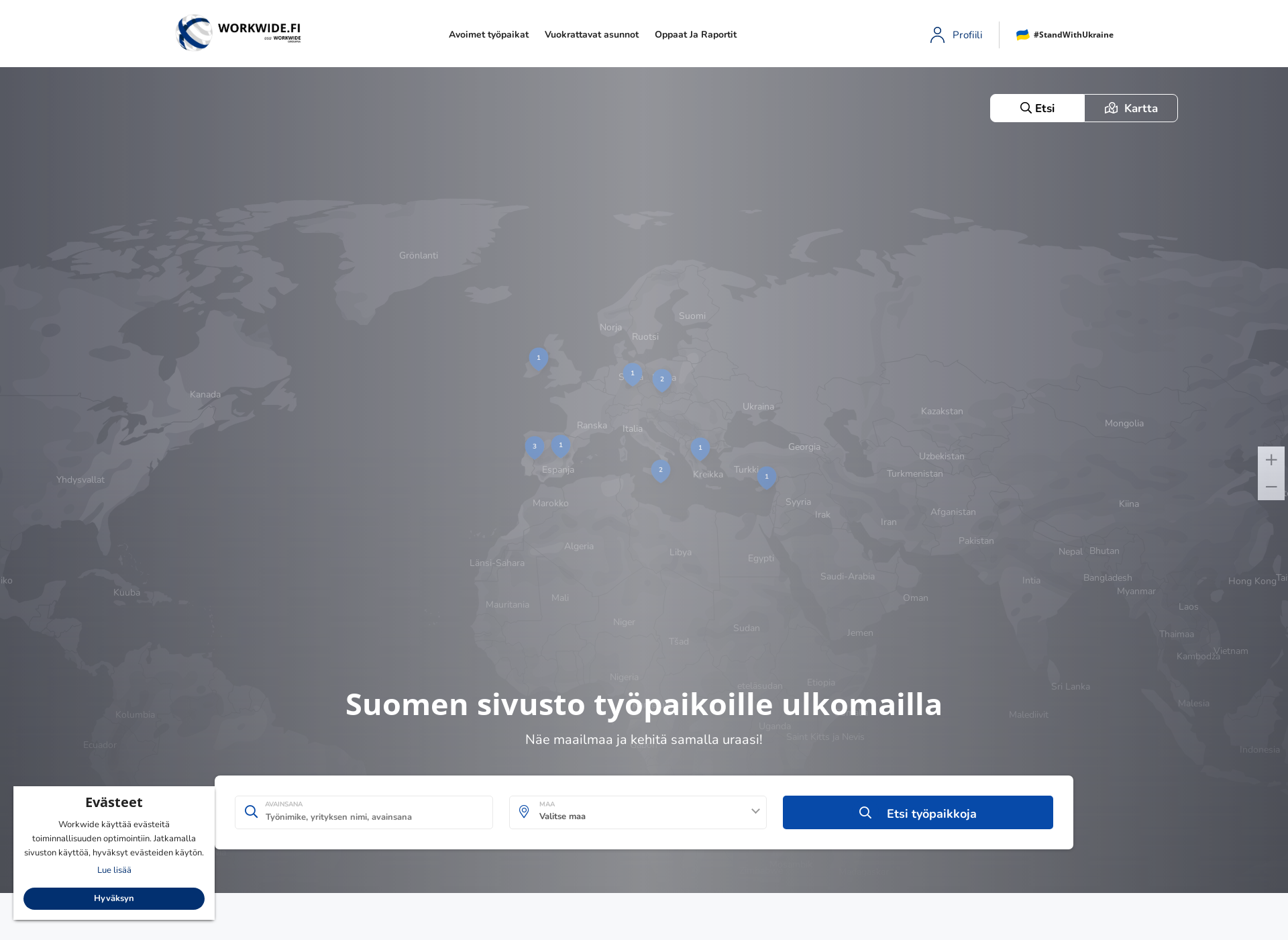 Screenshot for workwide.fi