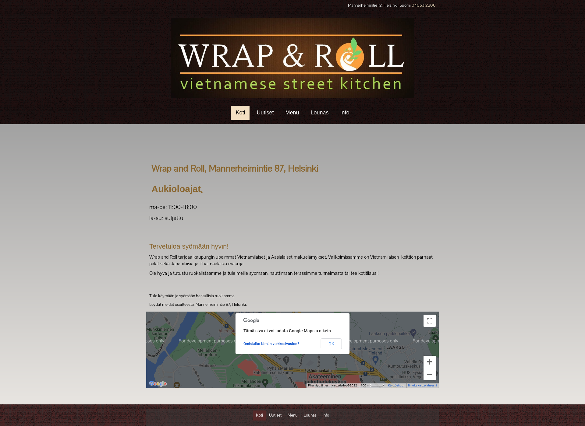 Screenshot for wrapandroll.fi
