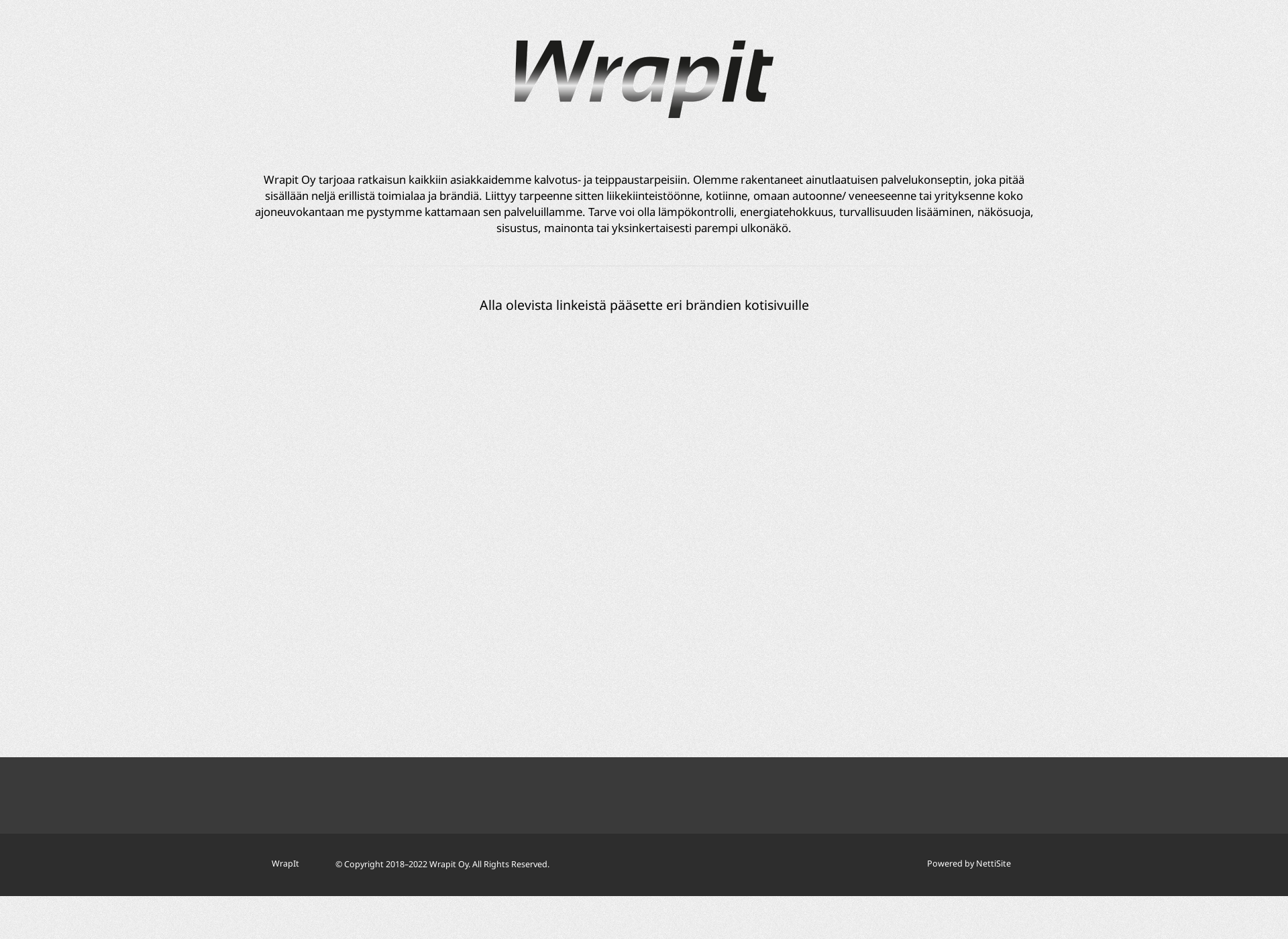 Skärmdump för wrapit.fi