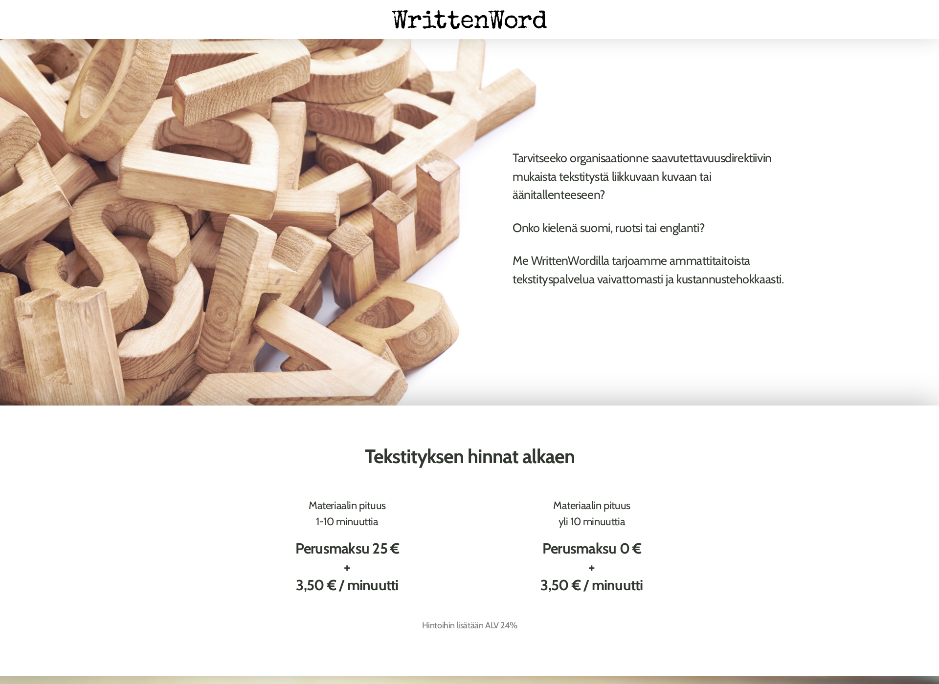 Screenshot for writtenword.fi