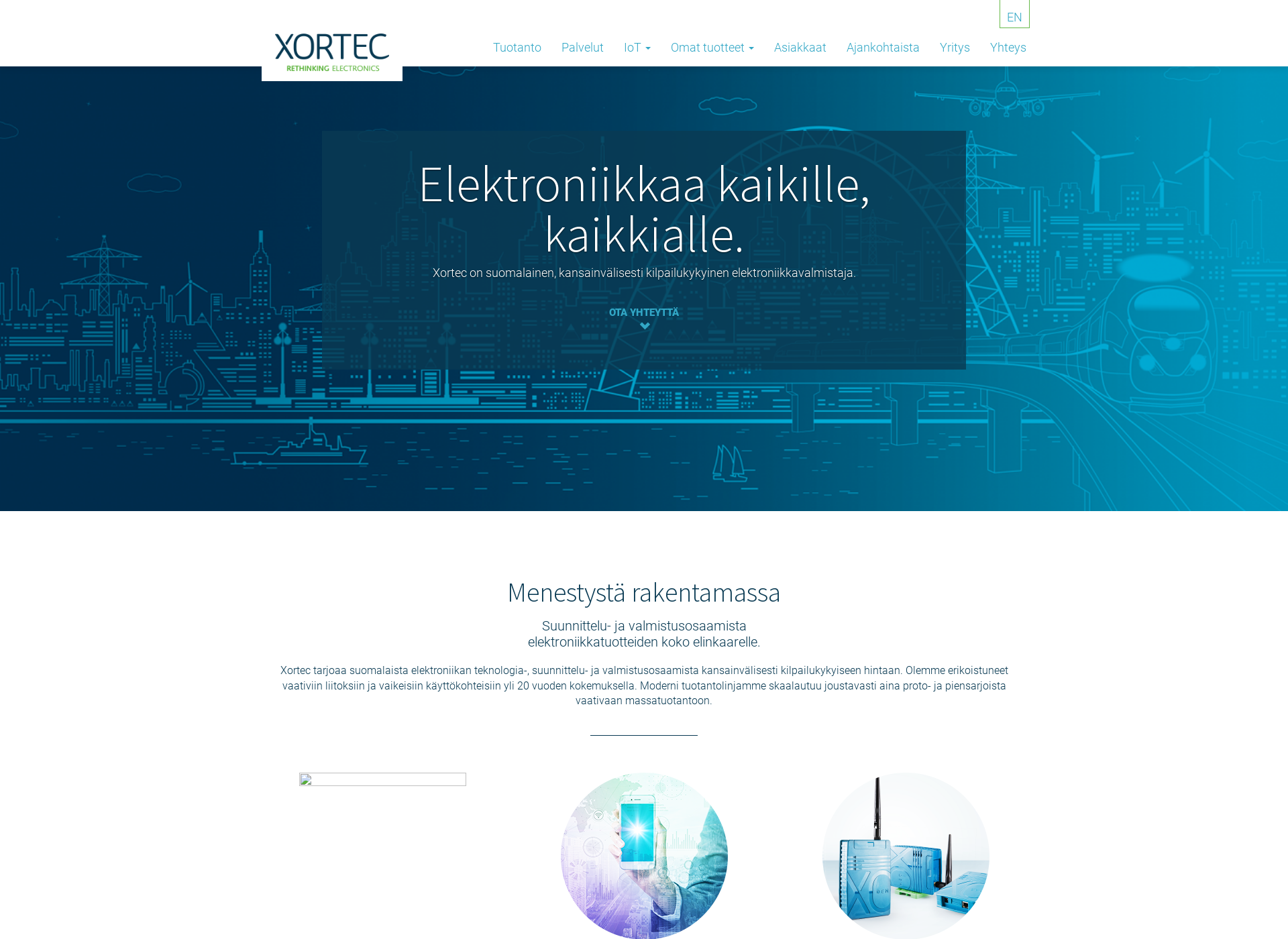 Skärmdump för xortec.fi