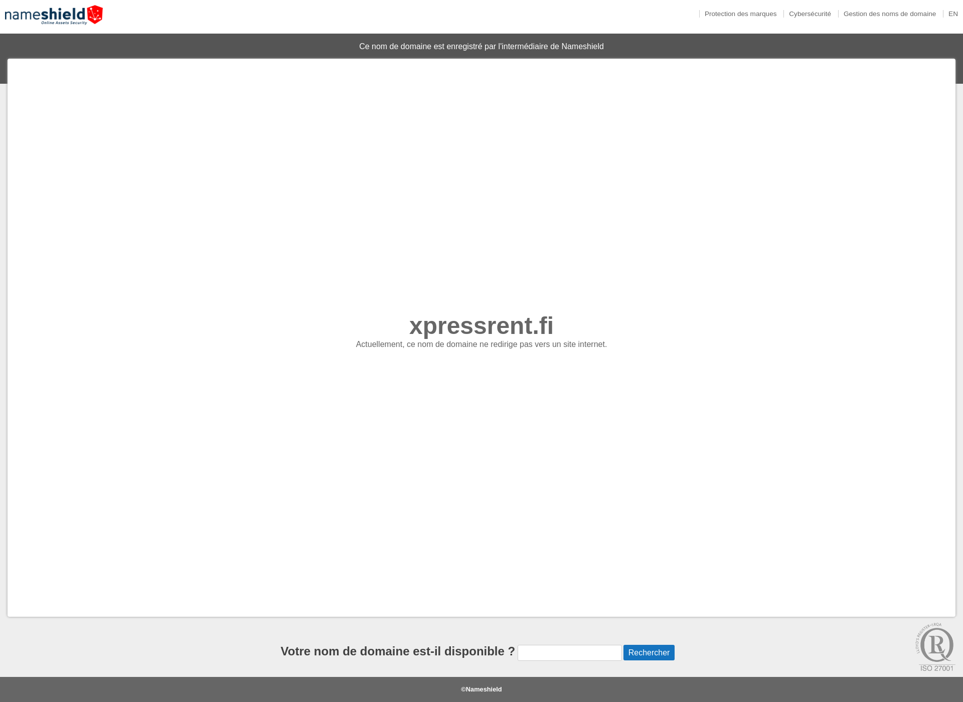 Skärmdump för xpressrent.fi