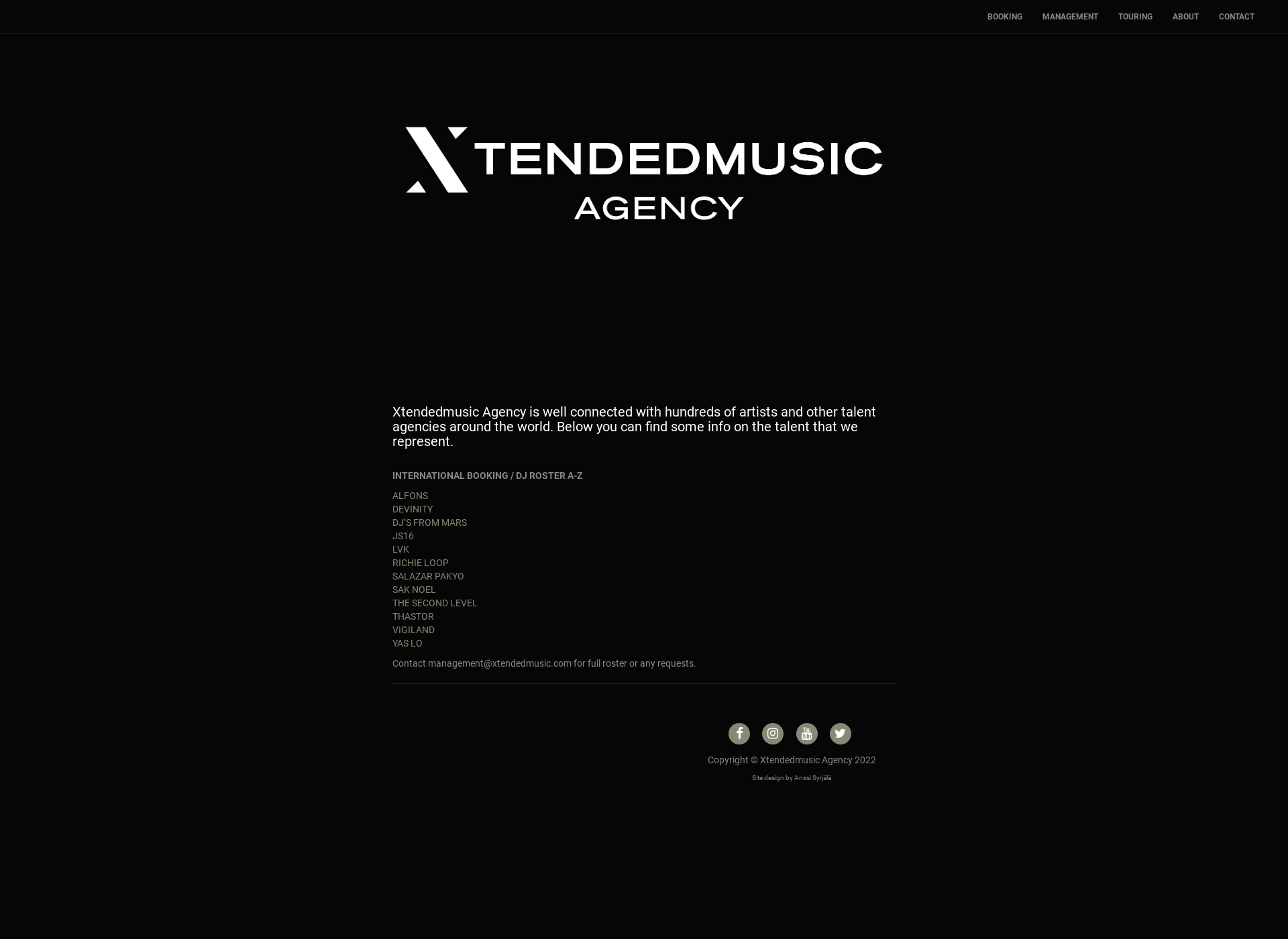 Skärmdump för xtendedmusic.com