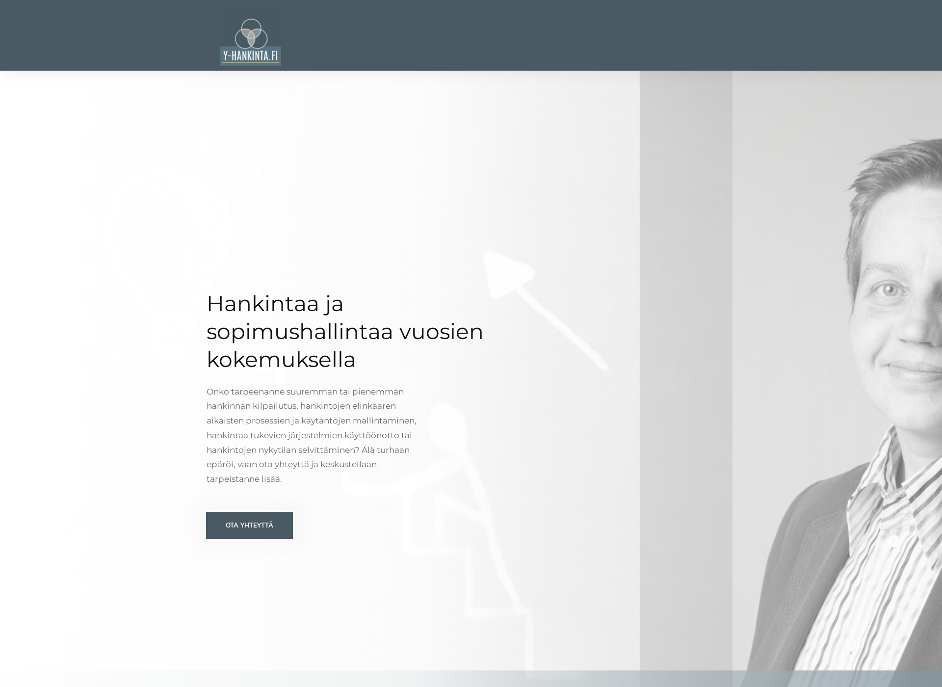 Skärmdump för y-hankinta.fi