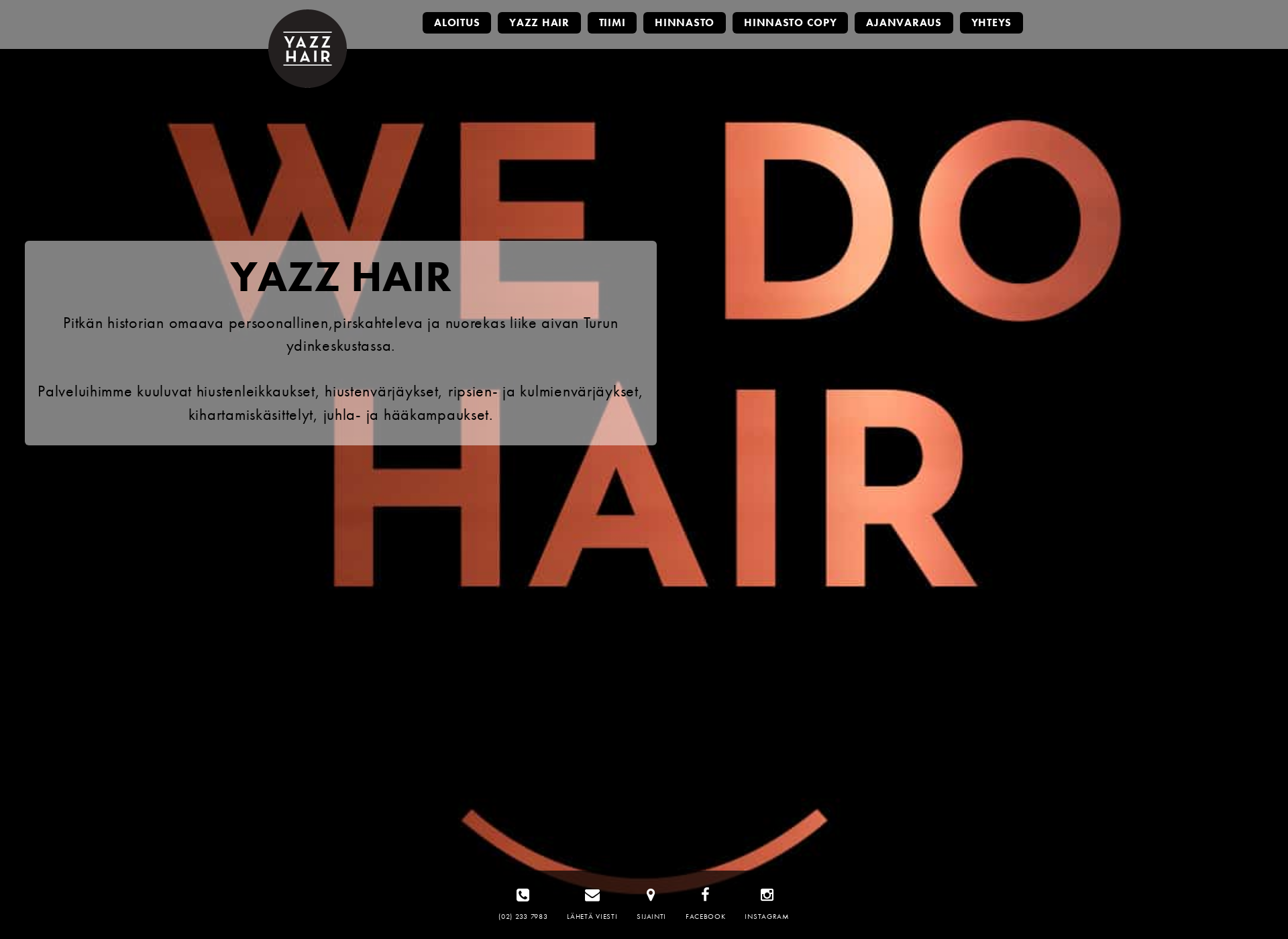 Screenshot for yazzhair.fi