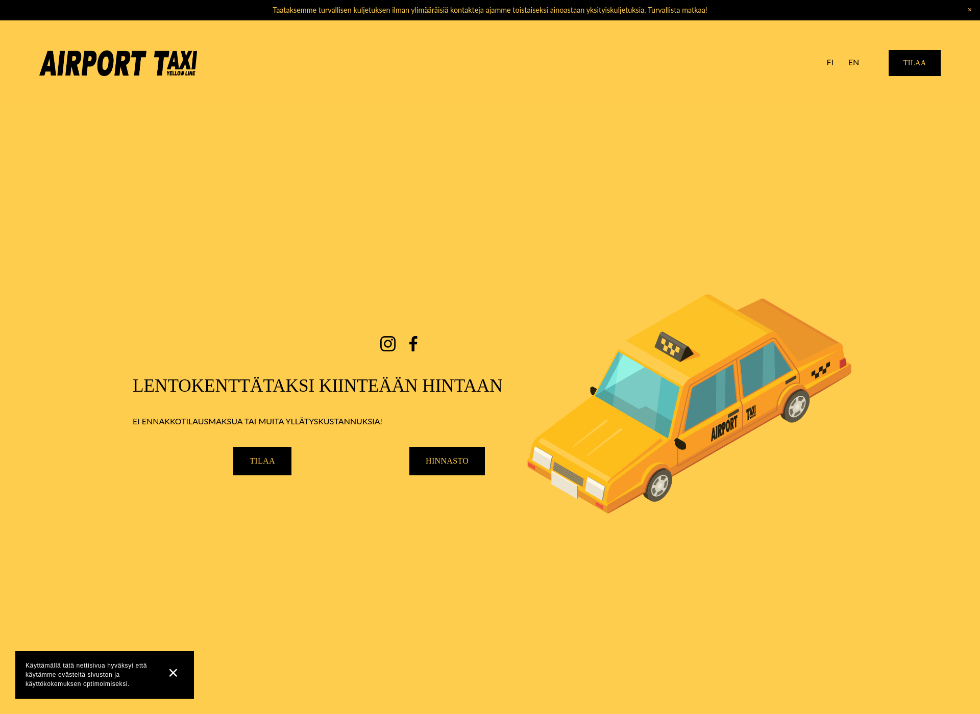 Screenshot for yellowshuttle.fi