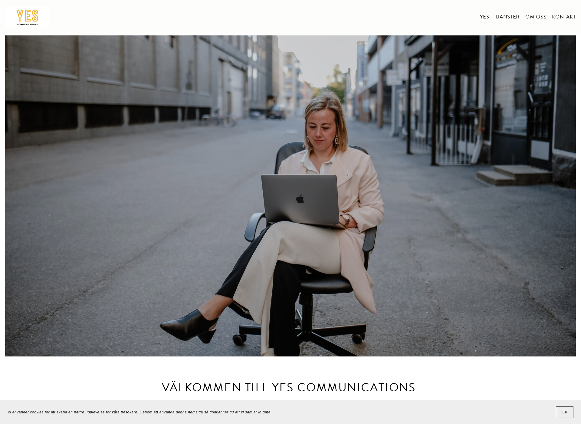 Skärmdump för yescommunications.fi