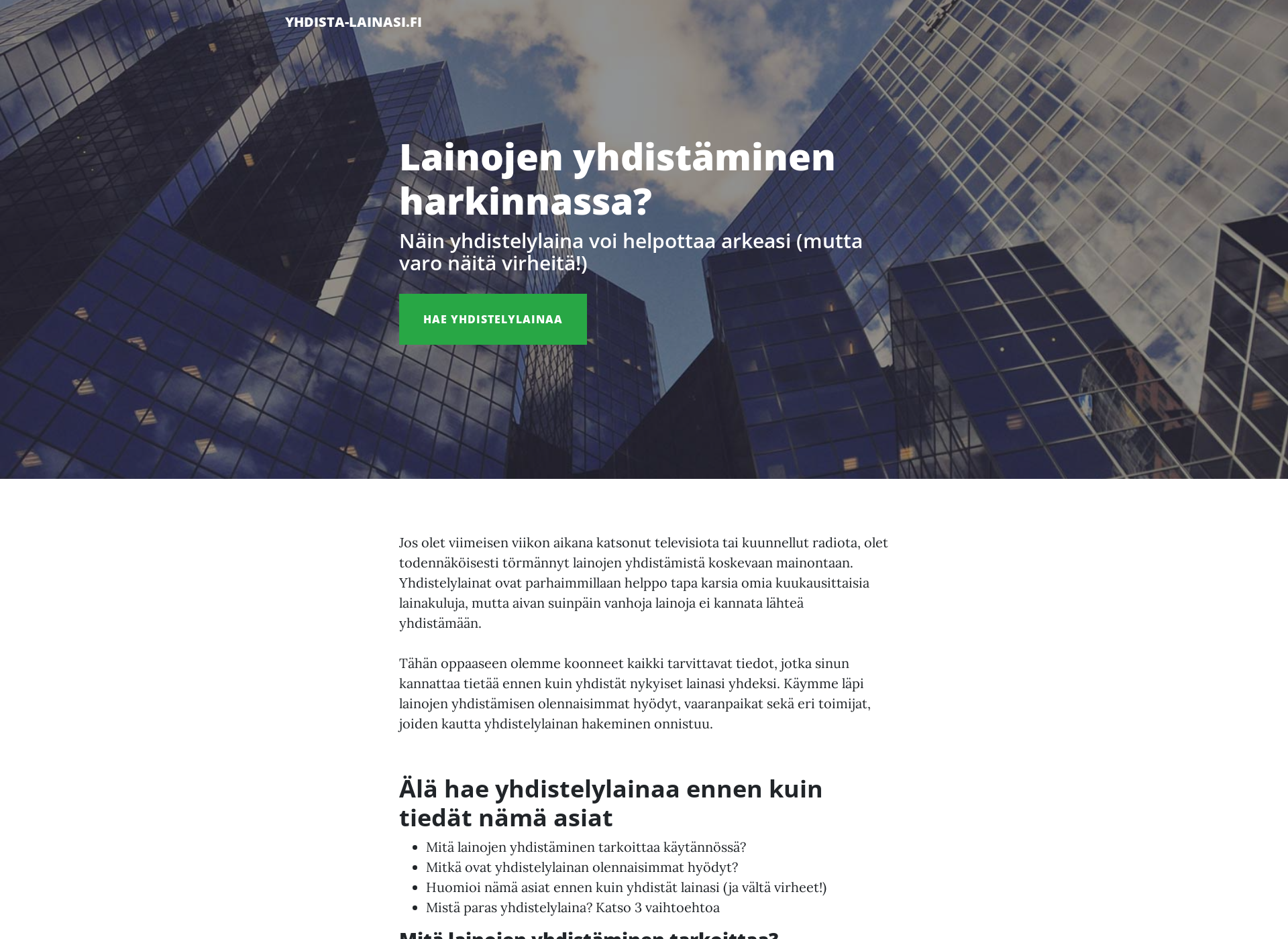Screenshot for yhdista-lainasi.fi