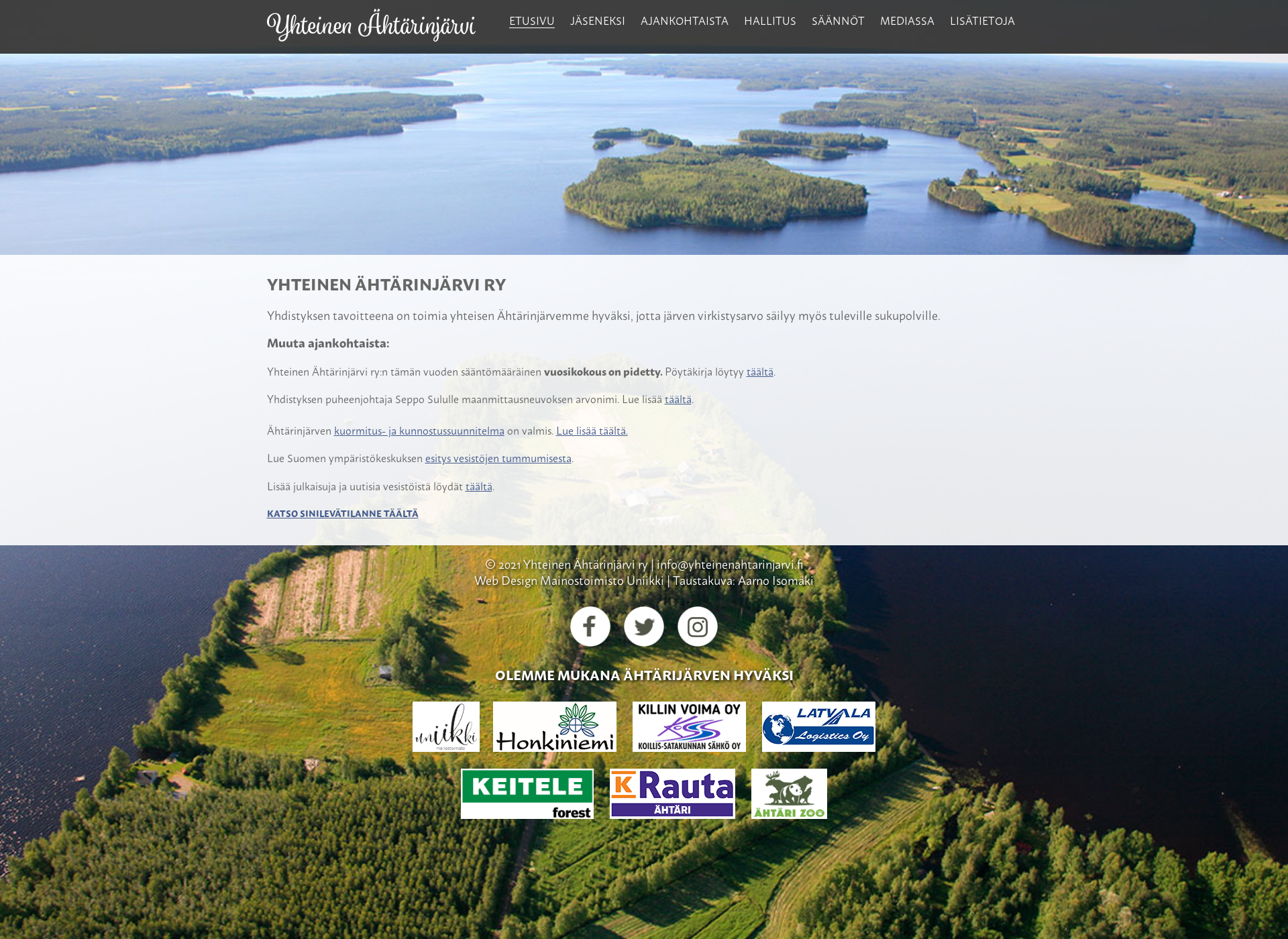 Skärmdump för yhteinenahtarinjarvi.fi