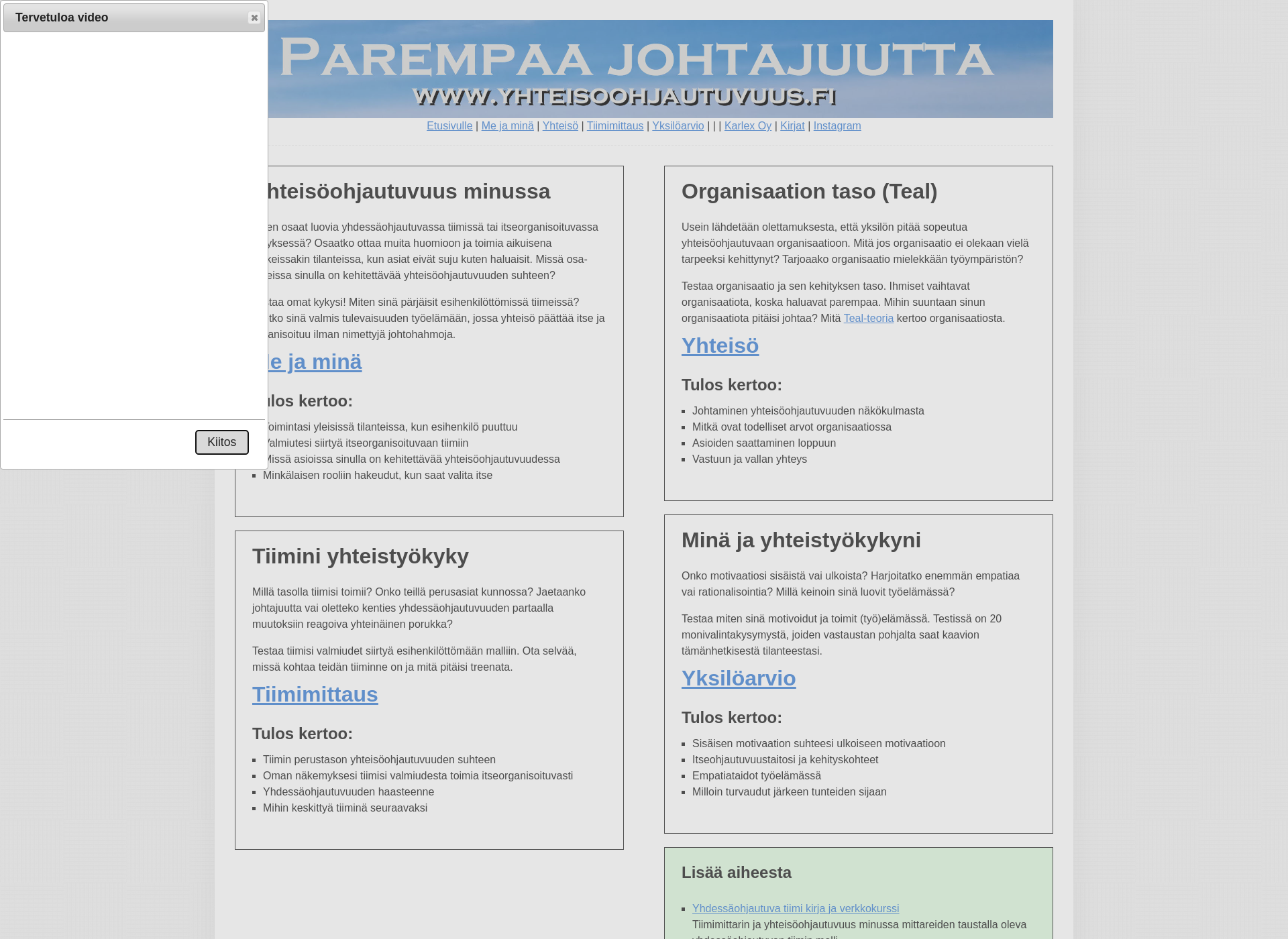Screenshot for yhteisoohjautuvuus.fi