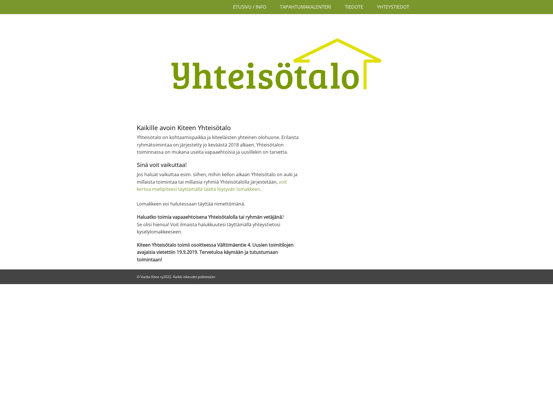 Screenshot for yhteisotalo.fi