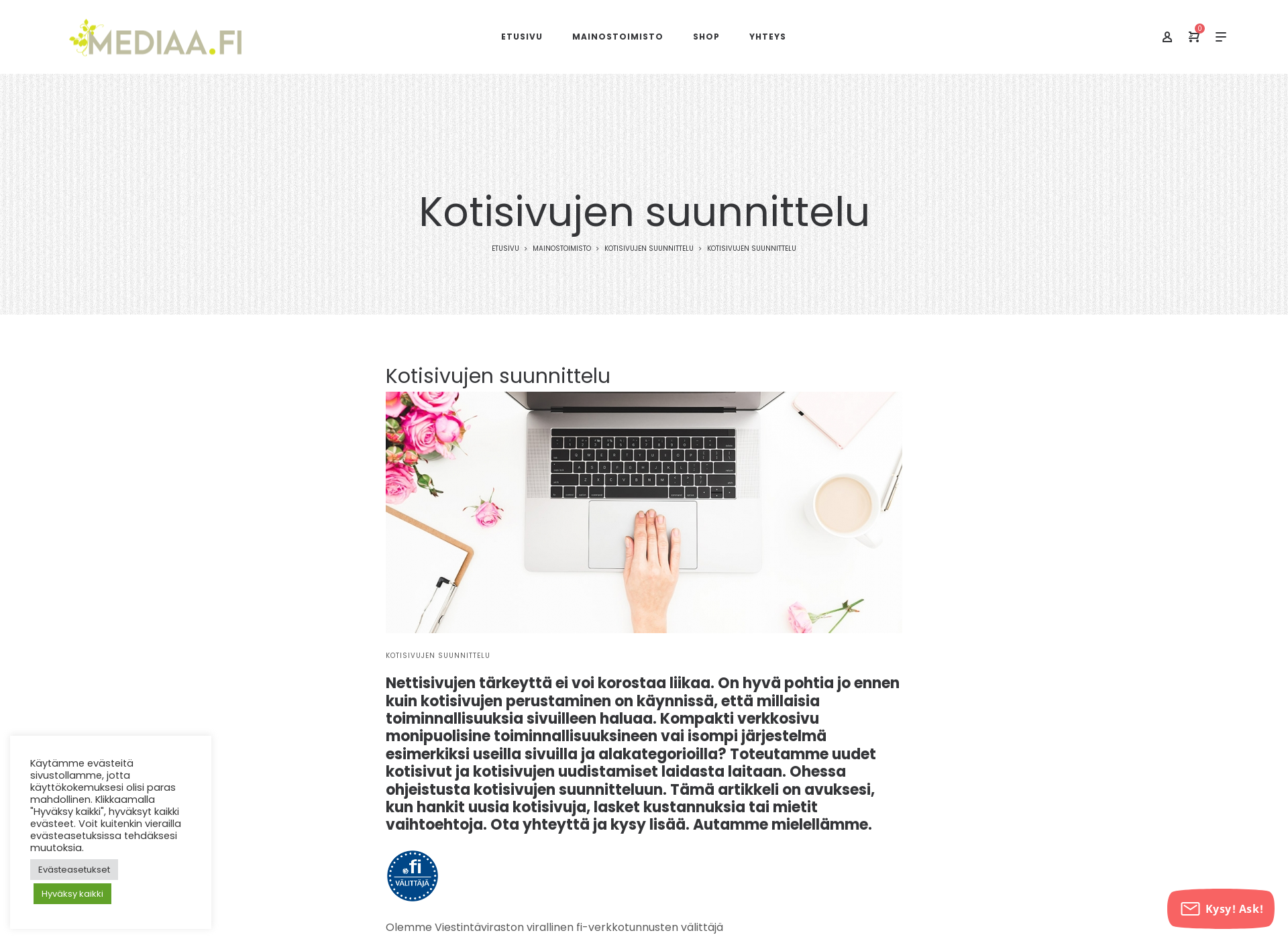 Screenshot for yksinkertaiset-kotisivut.fi