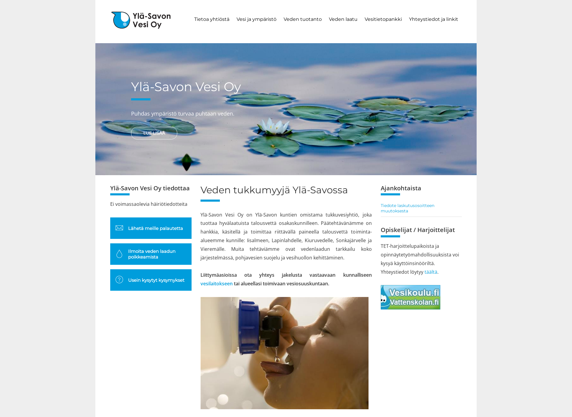 Screenshot for yla-savonvesi.fi