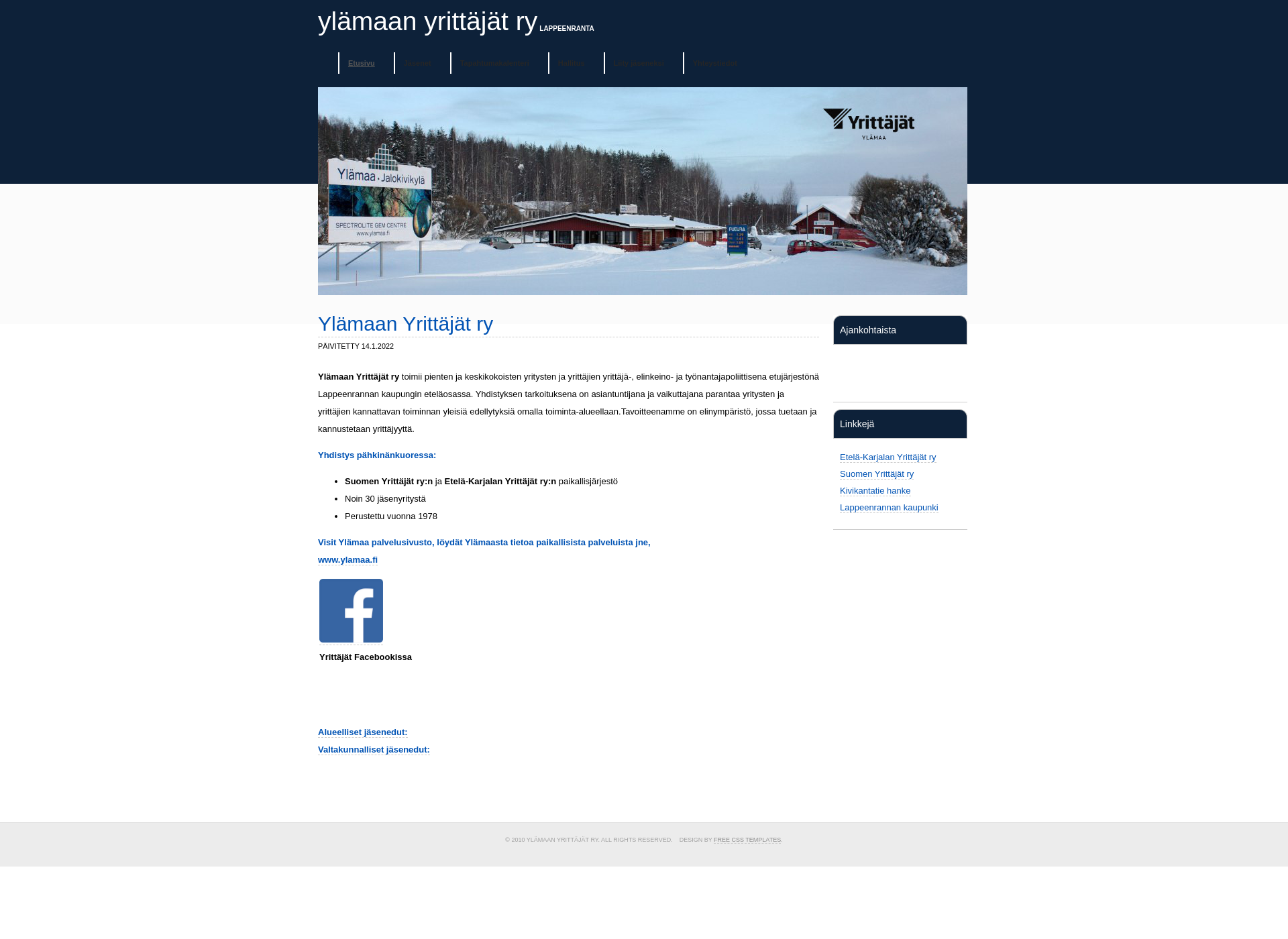 Screenshot for ylamaanyrittajat.fi