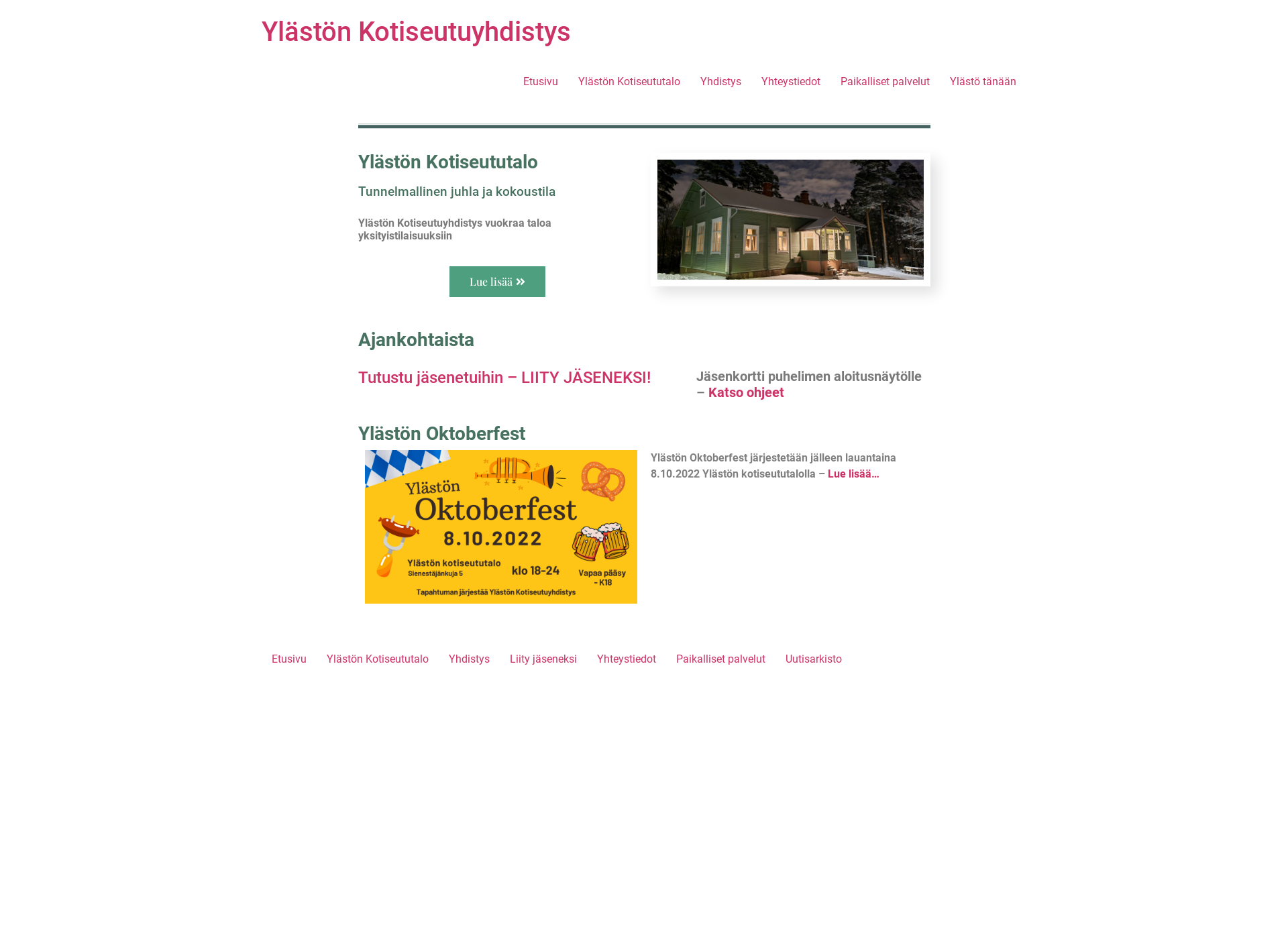 Screenshot for ylastonkotiseutuyhdistys.fi