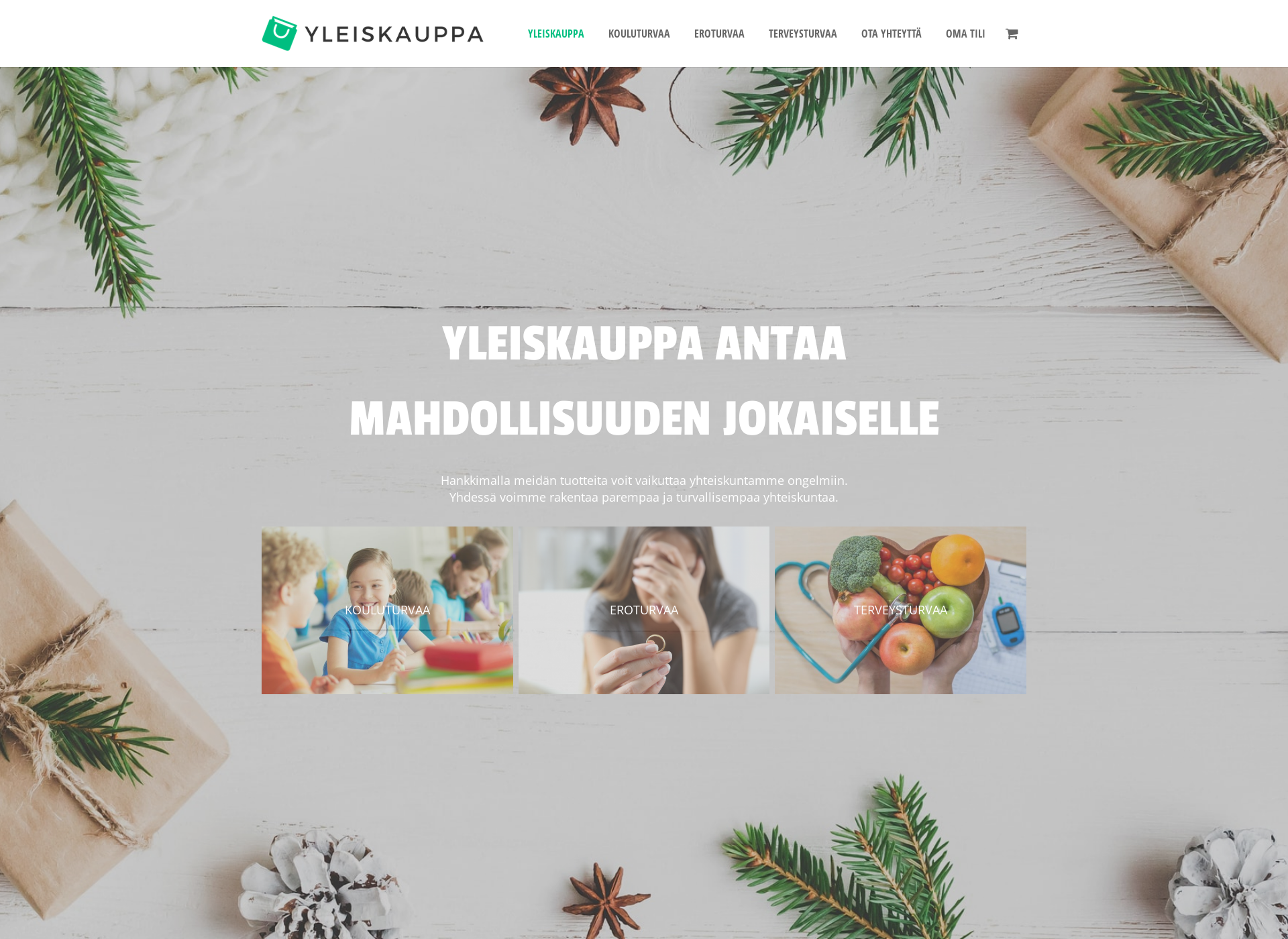 Skärmdump för yleiskauppa.fi