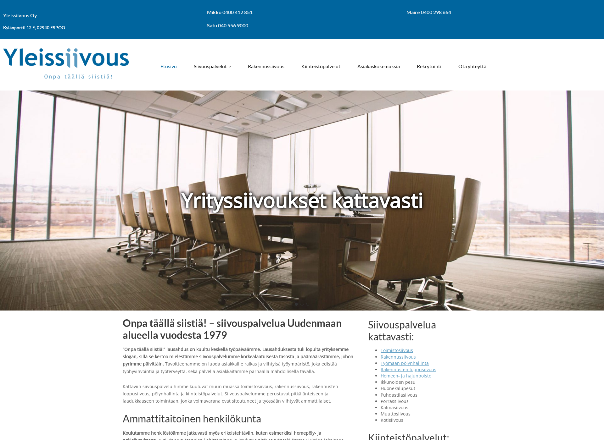 Screenshot for yleissiivous.fi