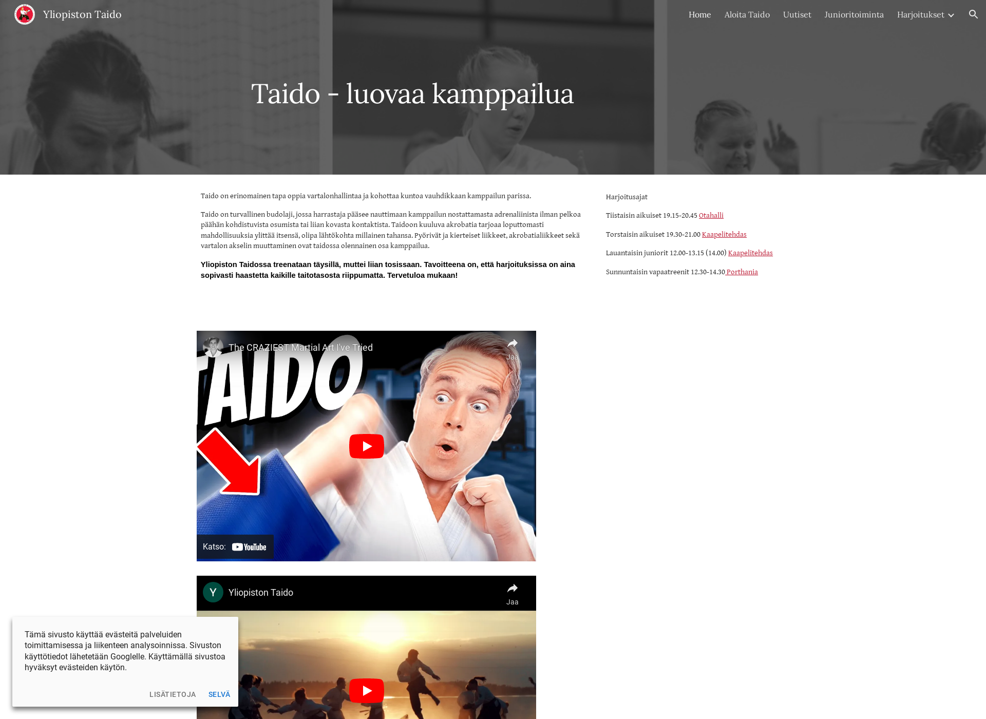 Screenshot for yliopistontaido.fi
